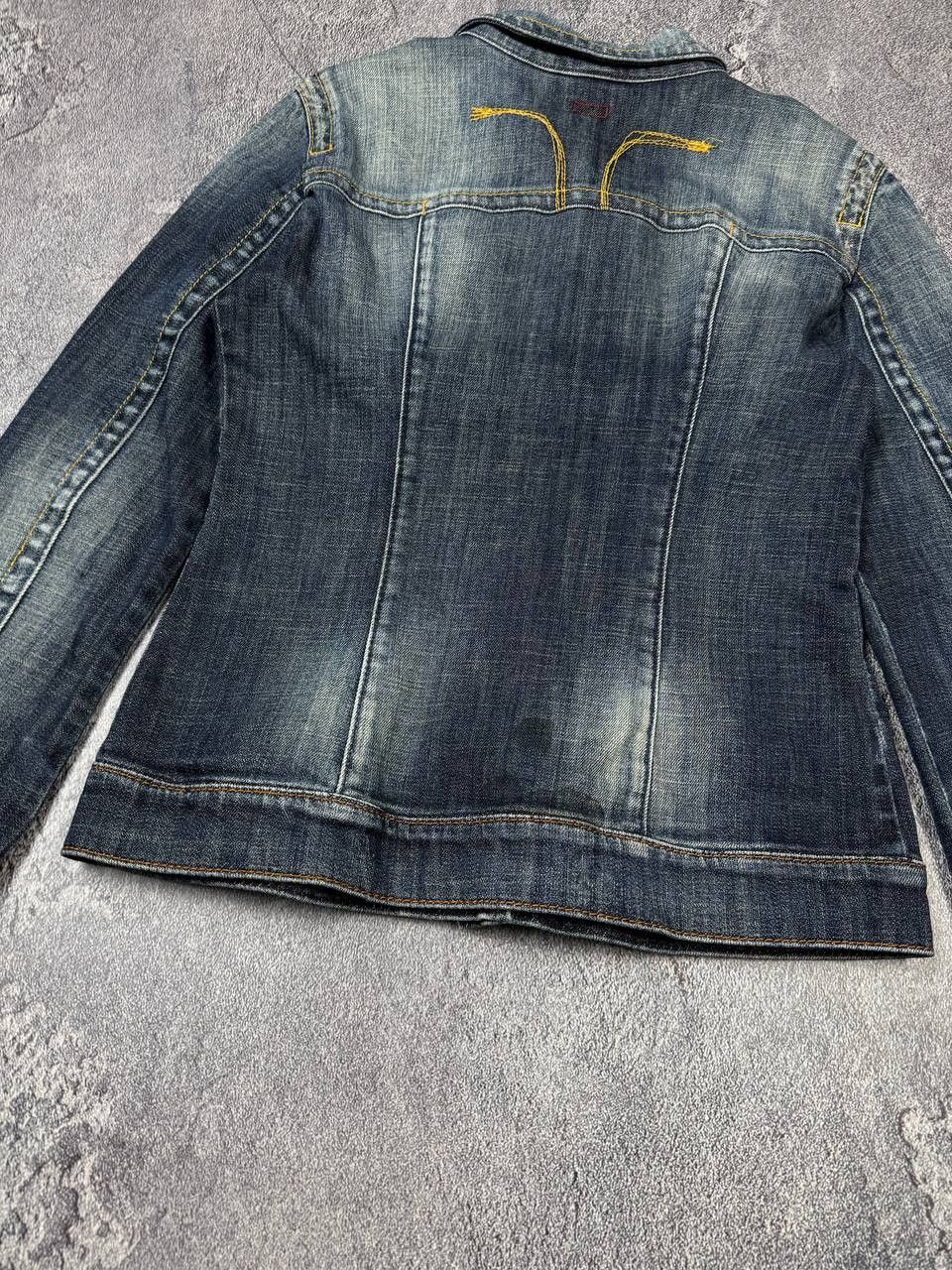 Miss Sixty Y2K Miss Sixty Faded Denim Jacket 2000s Glam Size M / US 6-8 / IT 42-44 - 8 Thumbnail