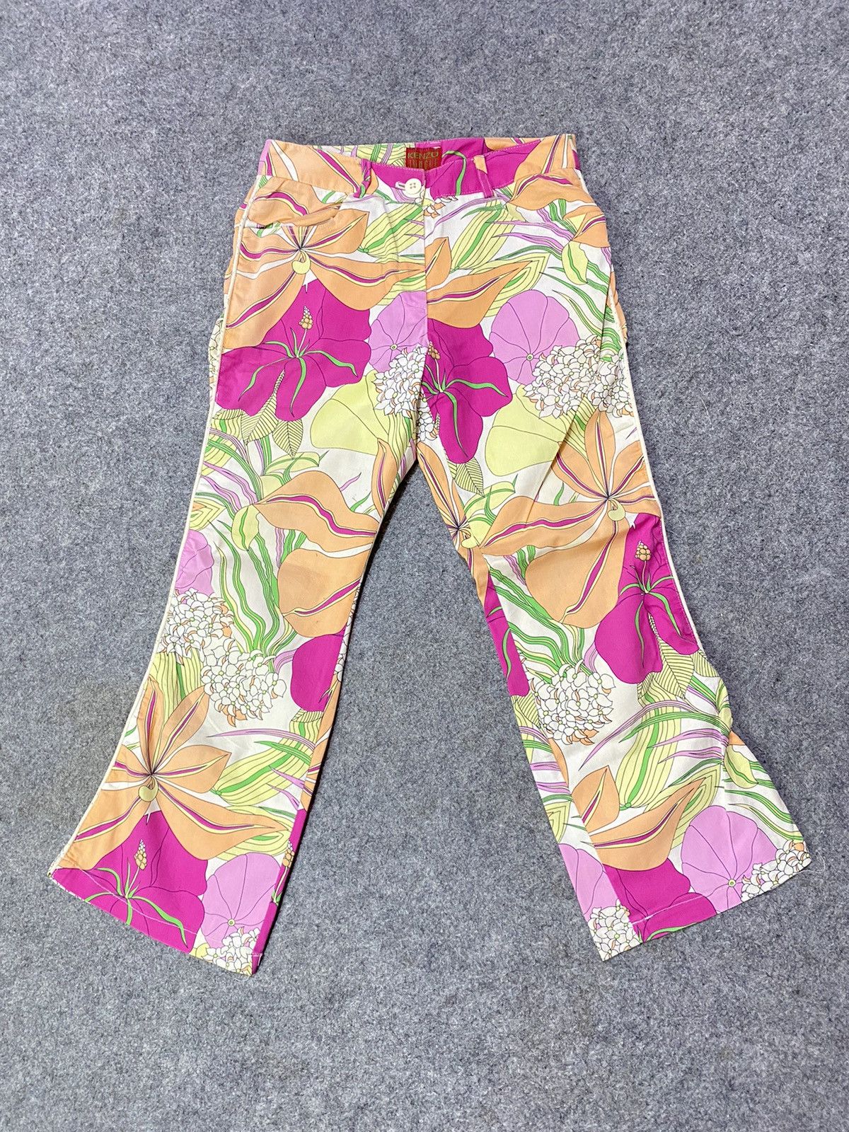 Kenzo Vintage Kenzo Jungle Floral Sweatpants Size 26" / US 2 / IT 38 - 1 Thumbnail
