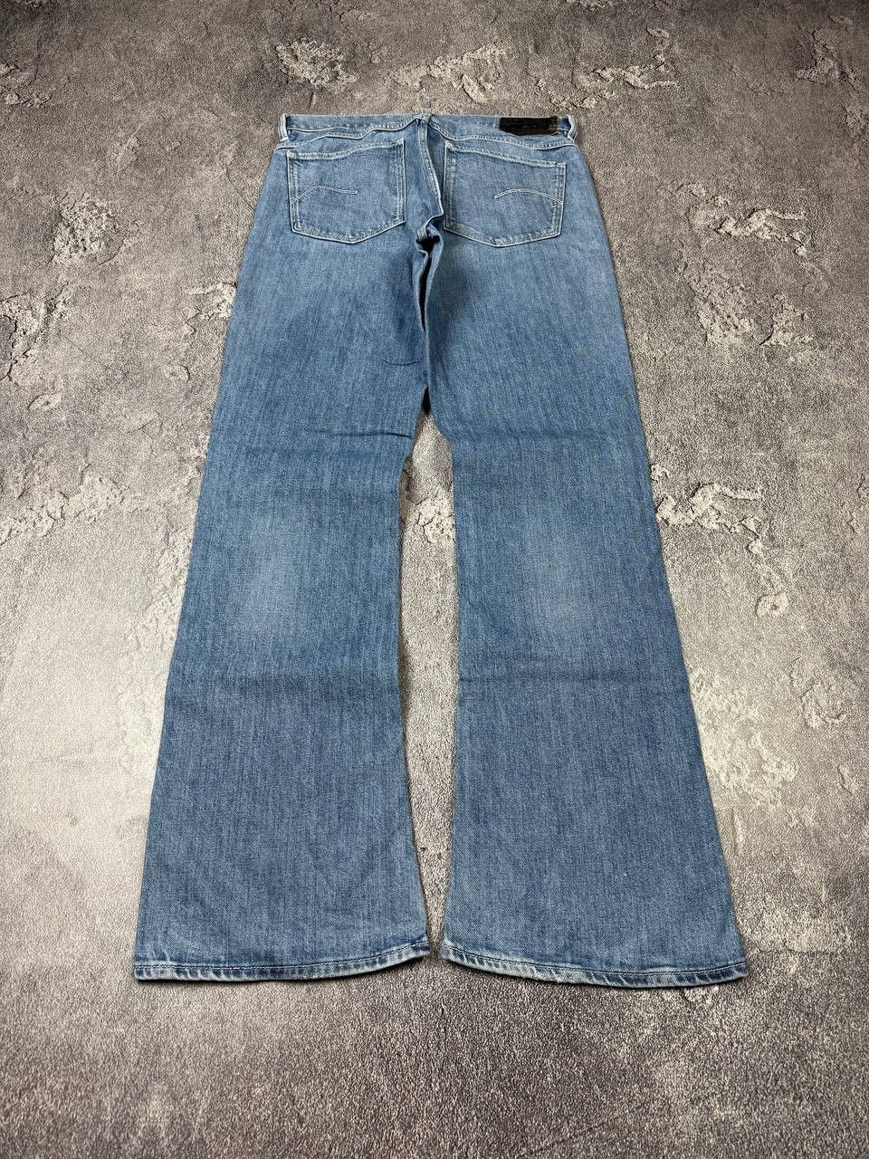 Y2K G-Star Raw Noxer Bootcut Flare Washed Blue Jeans 2000s