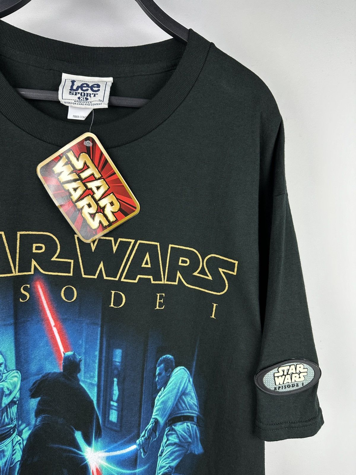 Star Wars × Vintage NWT! Vintage Star Wars Episode 1 Jedi vs Sith Promo T-Shirt Size US XL / EU 56 / 4 - 3 Thumbnail