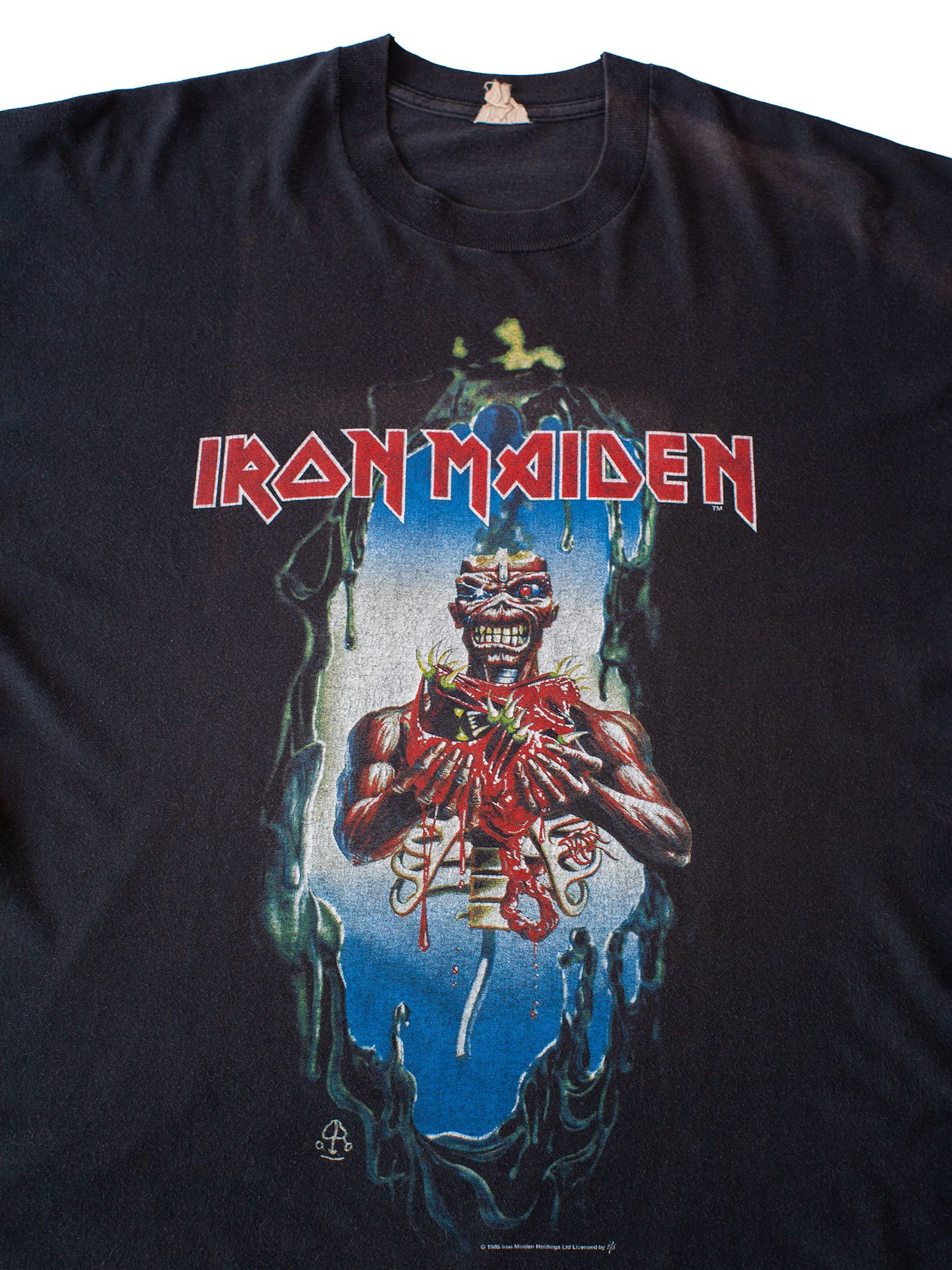 Band Tees Vintage 1988 Iron Maiden Seventh Son 80s Metal Band T-Shirt Size US L / EU 52-54 / 3 - 3 Thumbnail