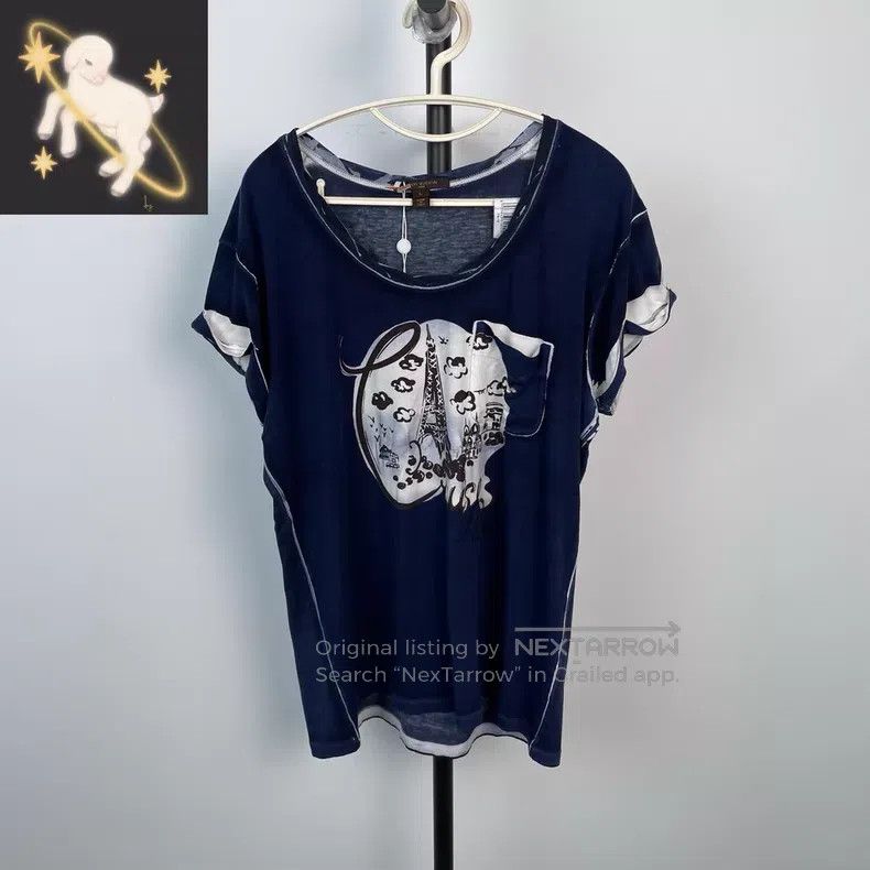 Louis Vuitton Louis Vuitton Blue poster print short sleeve Size US L / EU 52-54 / 3 - 1 Thumbnail
