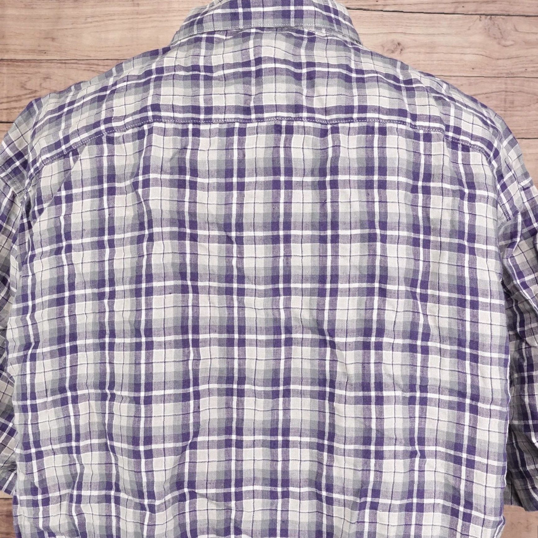 Joseph Abboud VINTAGE? No — (keep) Joseph Abboud Shirt Mens 2XL Plaid Linen Short Sleeve Classic Fit Size US XXL / EU 58 / 5 - 5 Thumbnail