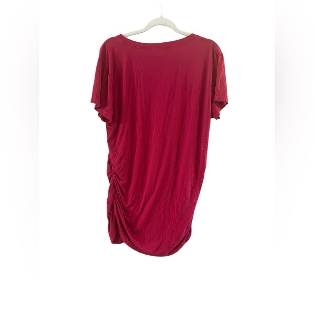 Other Burgundy, short sleeve top rushed sides, size large Size L / US 10 / IT 46 - 2 Thumbnail