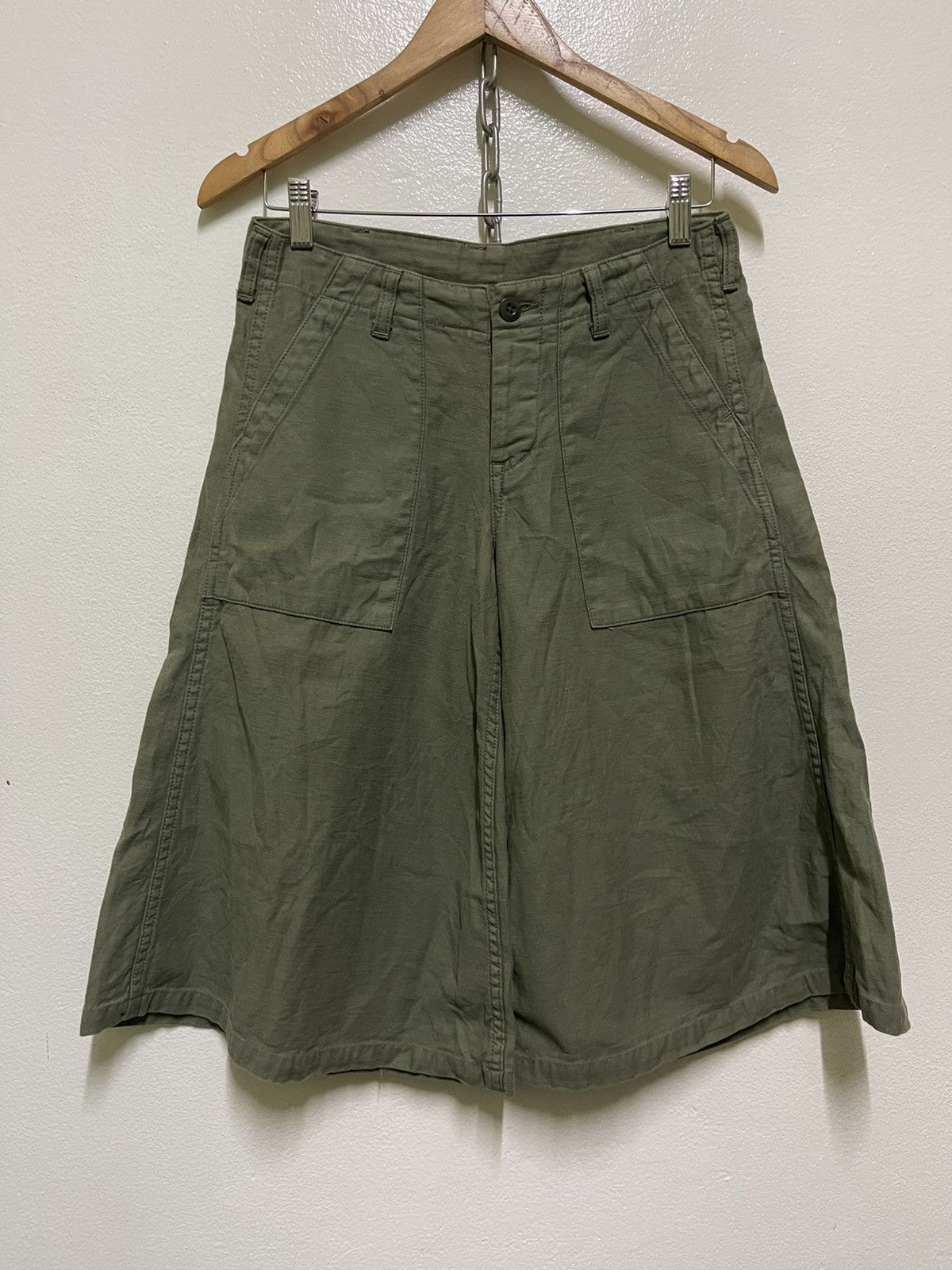 Beams Plus Beams Army Short Wide Leg Pants Size 28" / US 6 / IT 42 - 1 Thumbnail