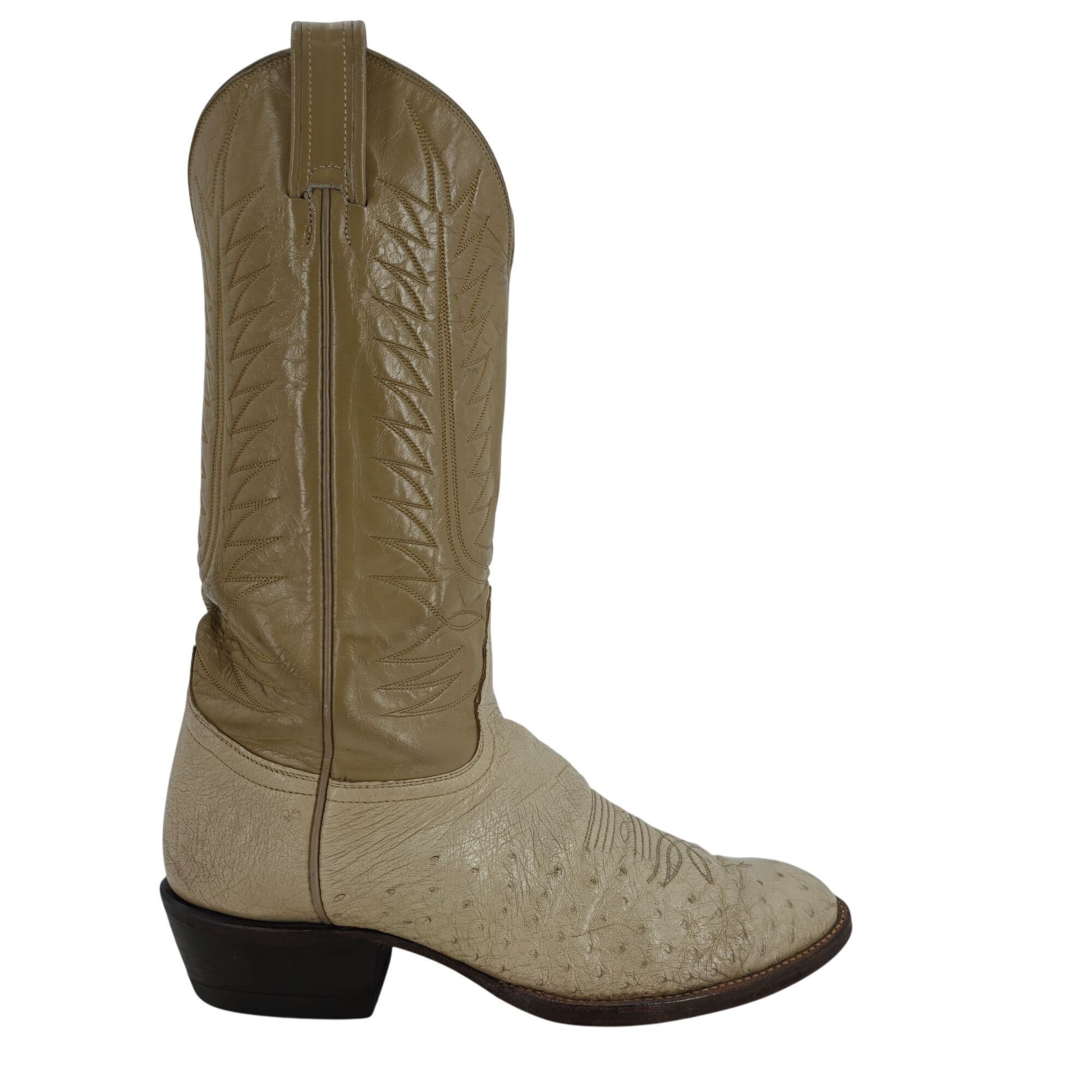 Tony Lama Tony Lama Exotic Ostrich Men Size 9.5D Cream Beige Leather Size US 9.5 / EU 42-43 - 6 Thumbnail