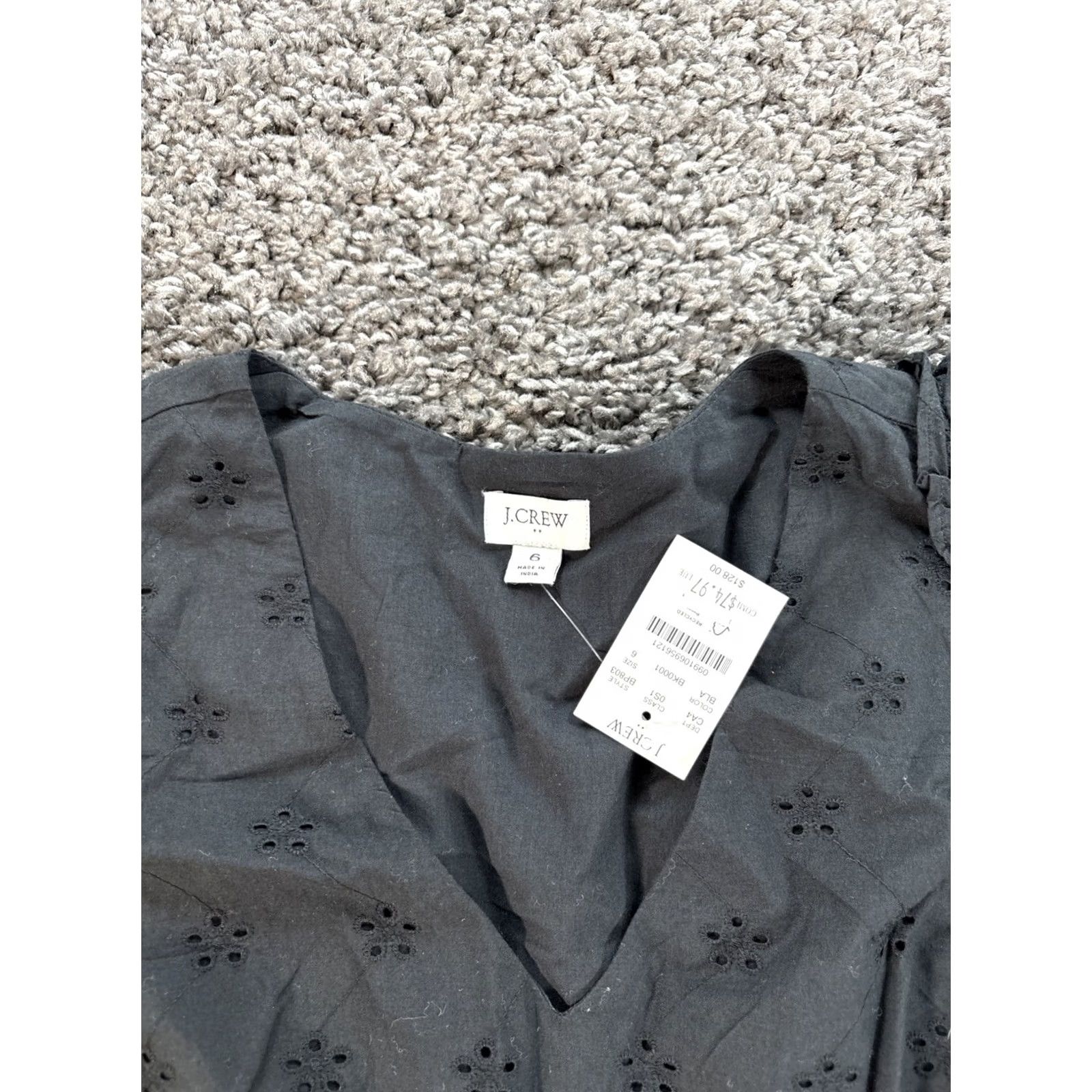 J.Crew J.Crew V-Neck Dress Shirt Dress Women Sleeveless Floral Black 6 Knee Length BP803 Size M / US 6-8 / IT 42-44 - 2 Thumbnail