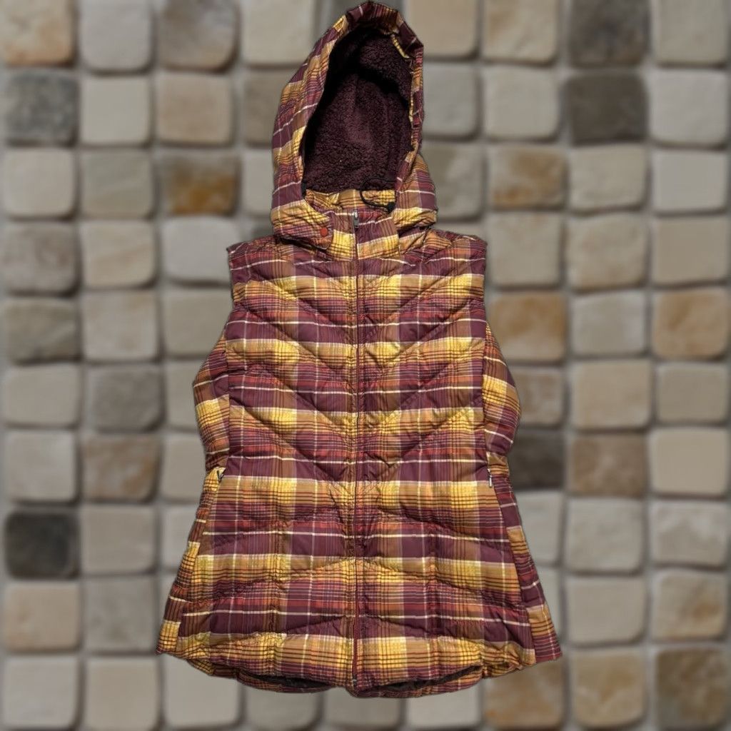 Patagonia Patagonia Down With It Vest Womens Medium Red Headlands Plaid Hooded Insulated Size M / US 6-8 / IT 42-44 - 1 Thumbnail