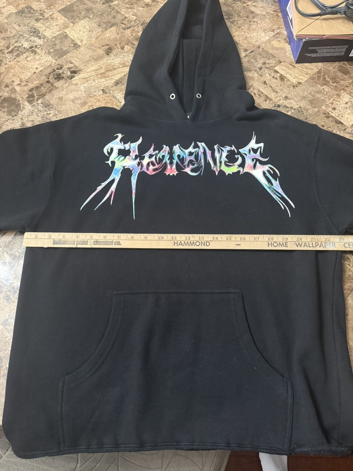 Revenge FUCK VETEMENTS CROPPED HOODIE BLACK Size US M / EU 48-50 / 2 - 6 Thumbnail