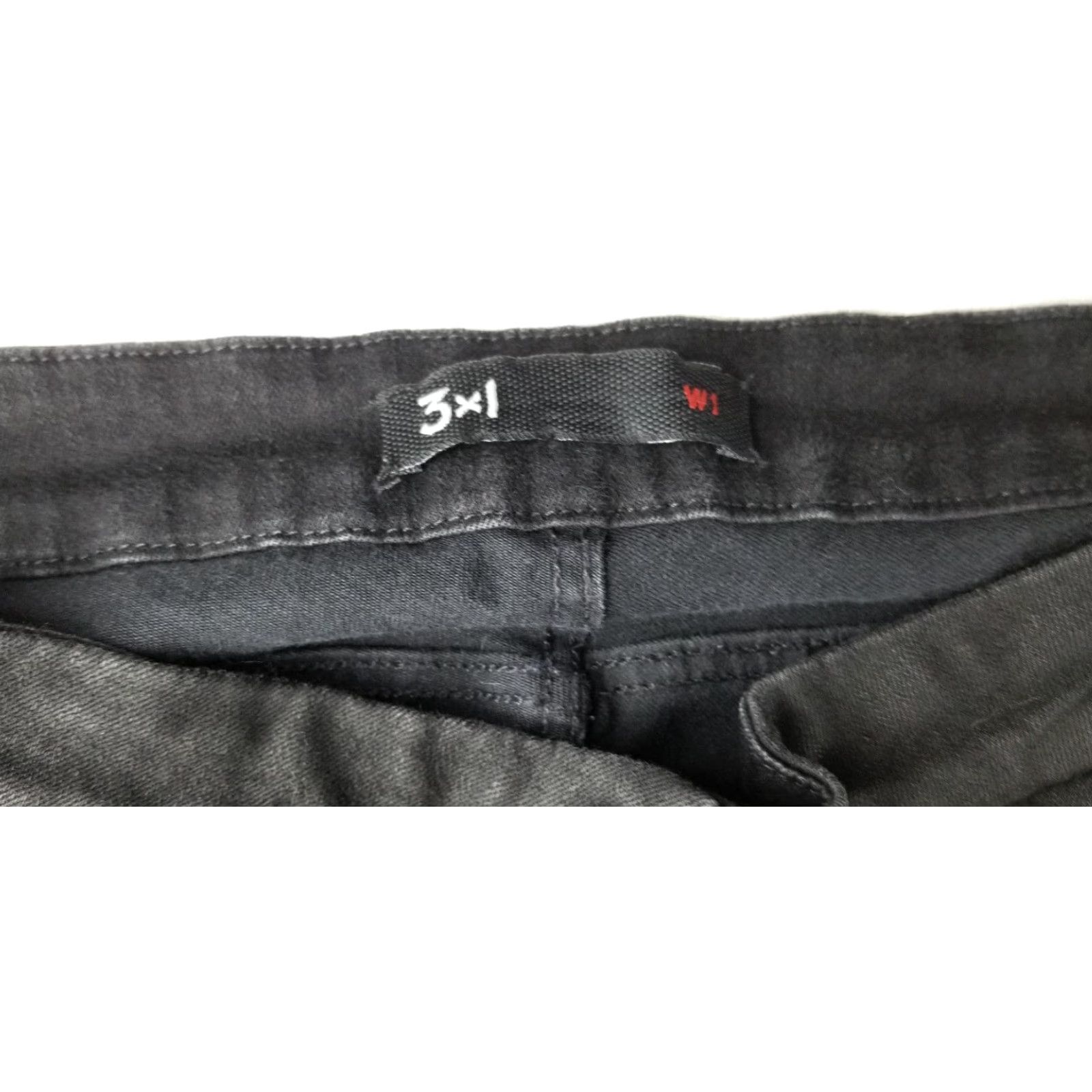 3x1 VINTAGE Women's 3×1 W1B Black Faded Skinny Jeans Size 27 HIGH RISE Straight Made In USA Size 27" / US 4 / IT 40 - 6 Thumbnail
