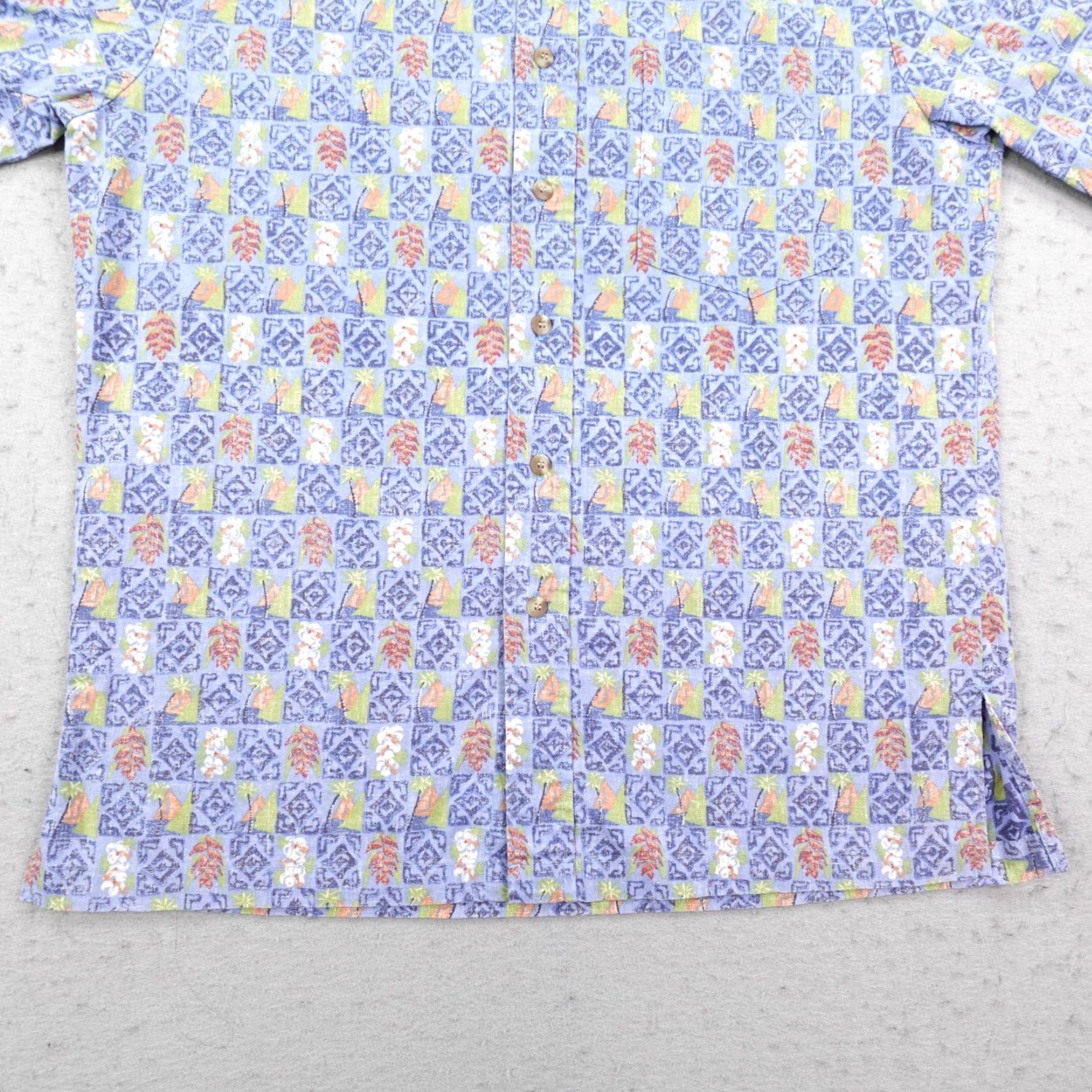 Vintage Kahala Shirt Mens Small Blue Hawaiian Aloha Button Up Camp Tribal Reverse Print Shirt Size US S / EU 44-46 / 1 - 3 Thumbnail