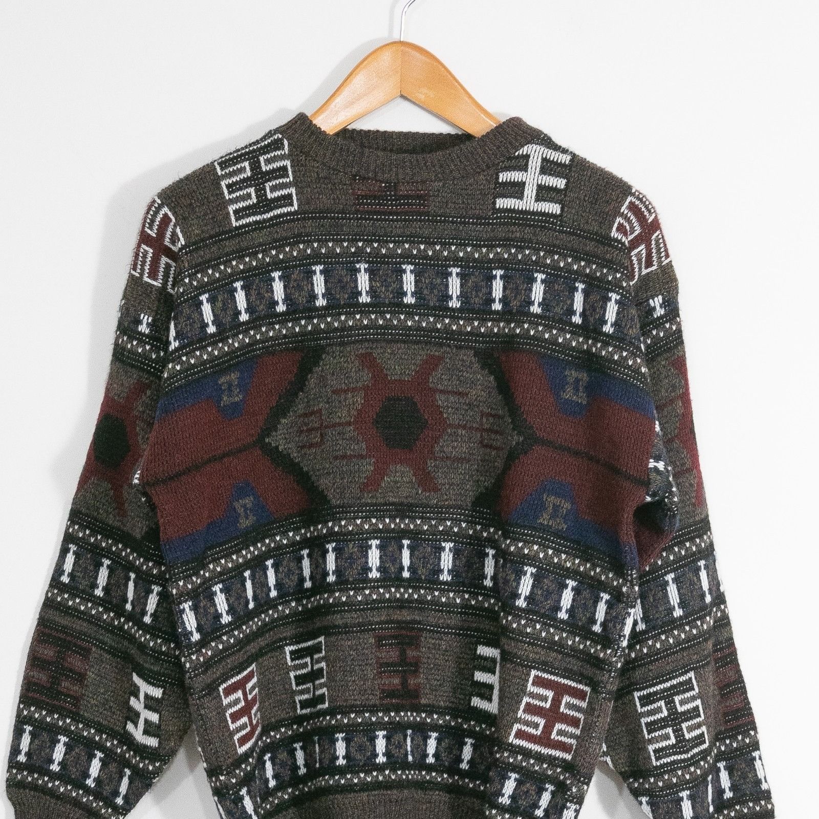 Vintage Vintage Sears Roebucks Aztec Western Acrylic Sweater Medium Size US L / EU 52-54 / 3 - 2 Thumbnail