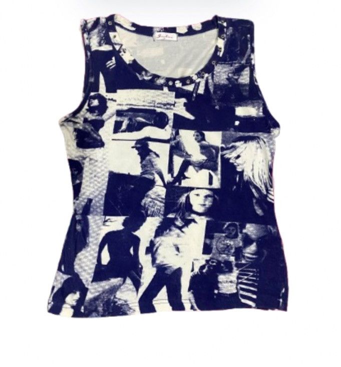 Designer full print sleeveless shirt Size S / US 4 / IT 40 - 1 Thumbnail