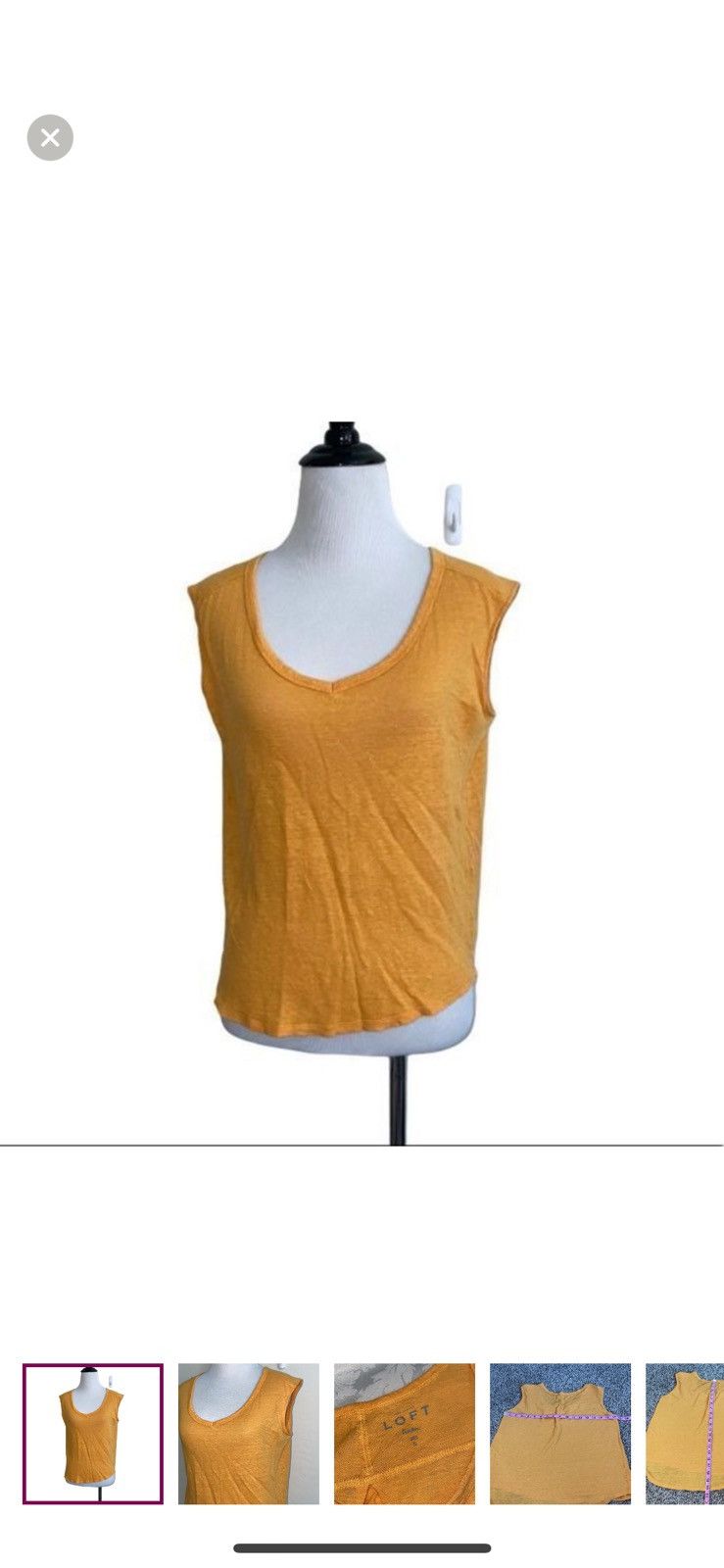 Loft Loft by Ann Taylor small linen tank top Size S / US 4 / IT 40 - 1 Thumbnail
