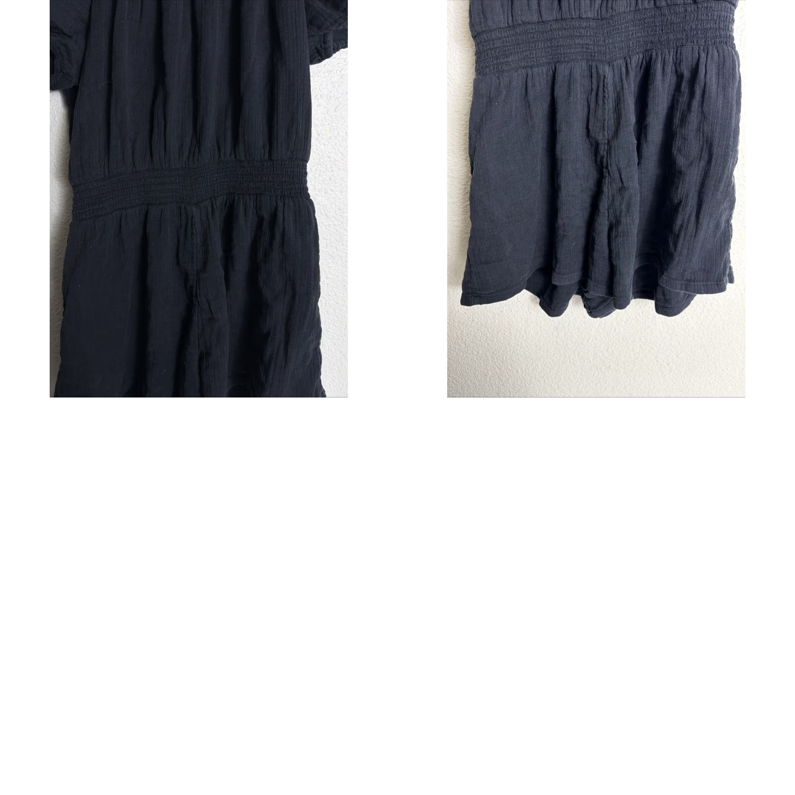 Vintage Aerie Romper Women Medium Black Tie Neck Womens Size 32" / US 10 / IT 46 - 9 Thumbnail