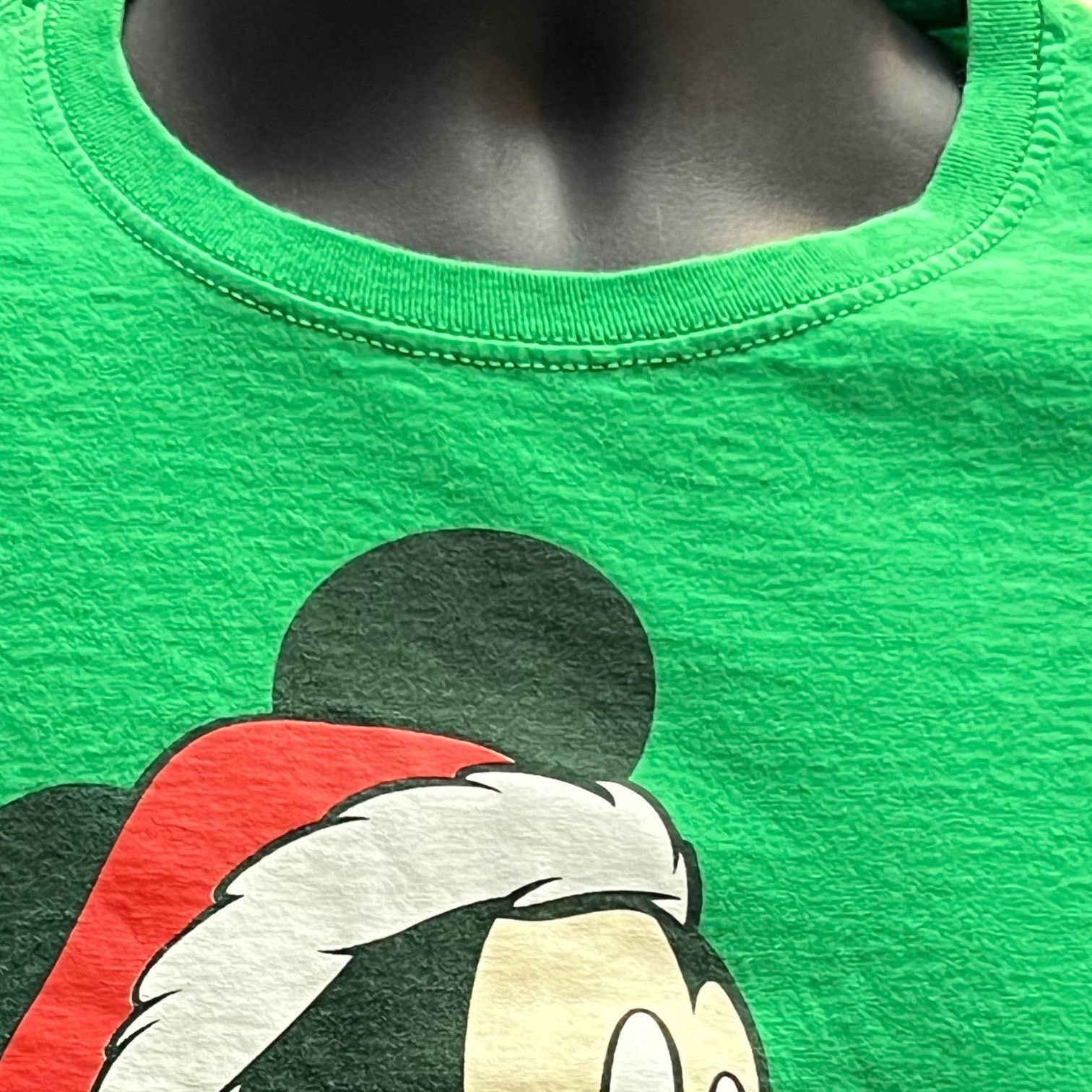 Disney Disney Mickey Mouse Wearing Santa Hat Christmas Green Shirt Size US L / EU 52-54 / 3 - 5 Thumbnail