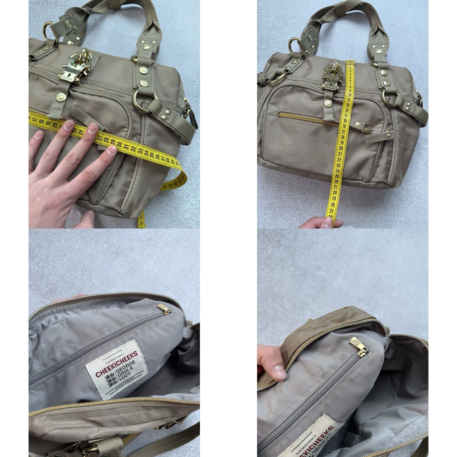 George Gina & Lucy George Gina & Lucy Cheekicheeks Golden Nylon Shoulder Bag Y2K GGL Archive Women Size ONE SIZE - 10 Thumbnail