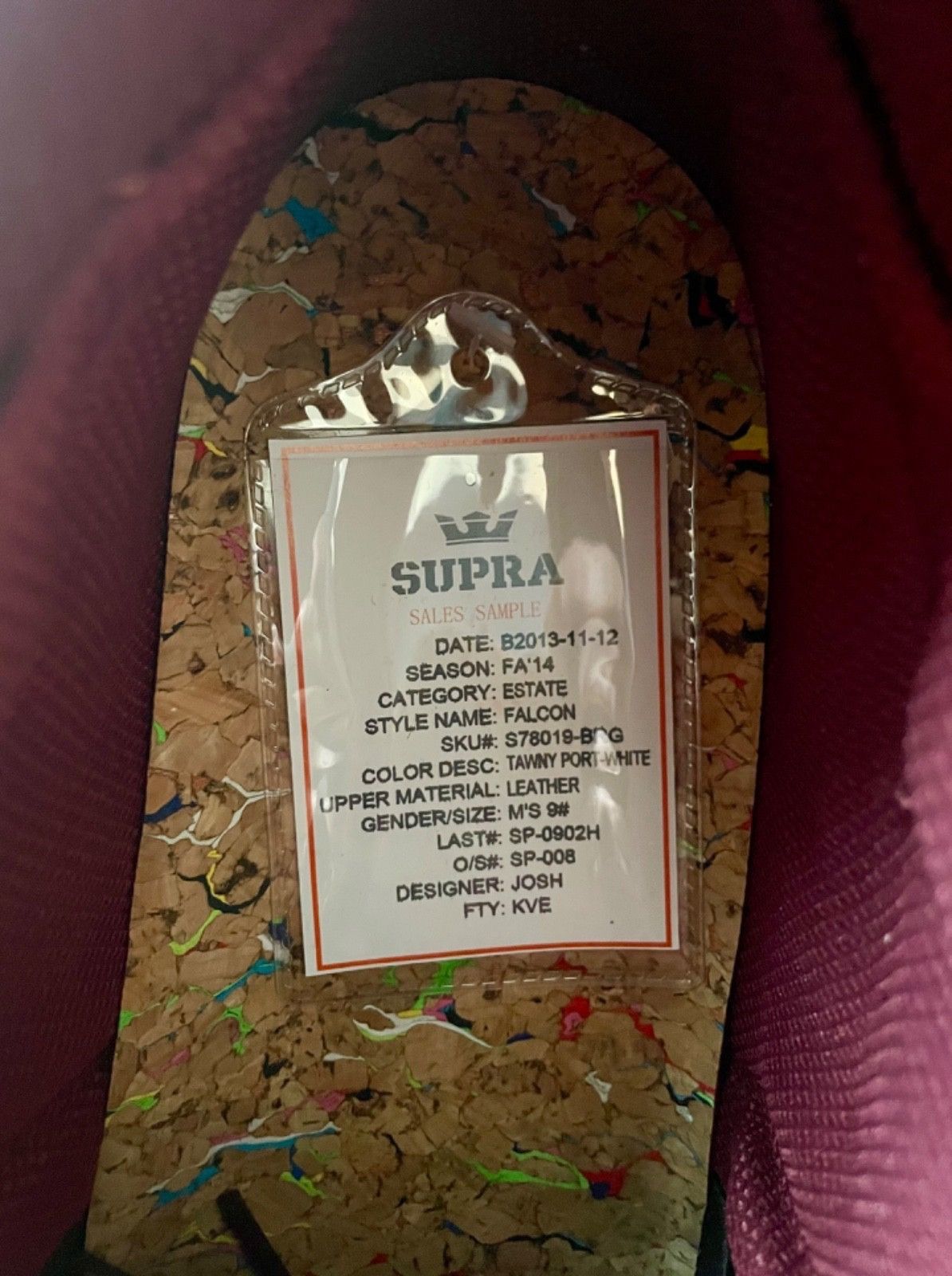Supra NEW 2013 SUPRA Falcon SAMPLE. S78019. Size 8UK/9US/42,5EUR Size US 9 / EU 42 - 7 Thumbnail