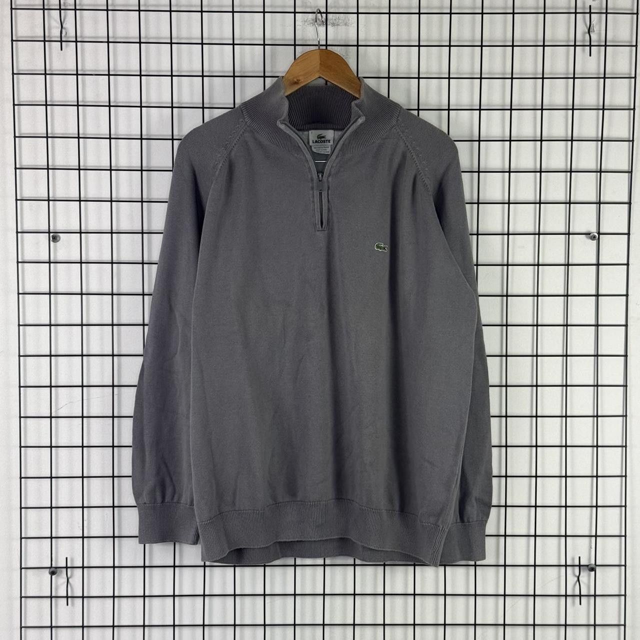 Lacoste Lacoste Lana Wool Jumper Quarter Zip Grey Size US L / EU 52-54 / 3 - 1 Thumbnail