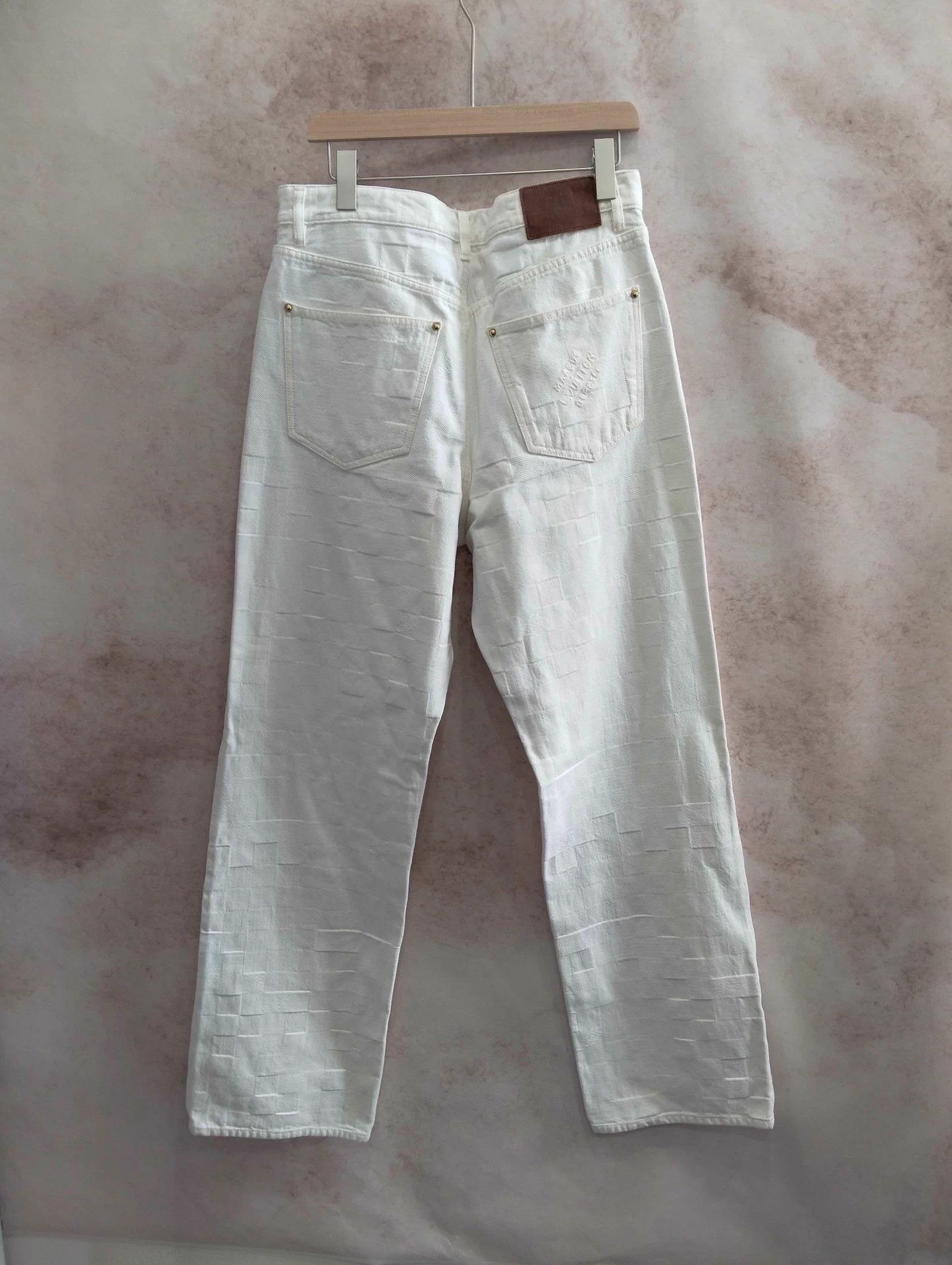 Louis Vuitton LV Damier Embroidered Leather Patch Denim Pants 30 Size US 30 / EU 46 - 2 Thumbnail