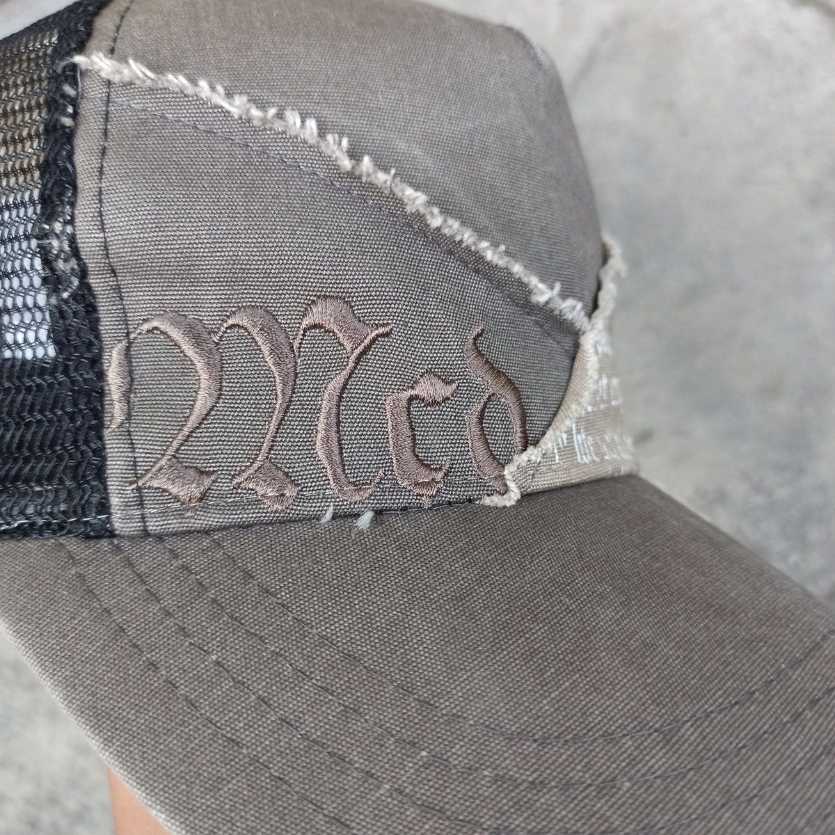 14th Addiction SICK,, patchwork and distressed trucker hat Size ONE SIZE - 6 Thumbnail