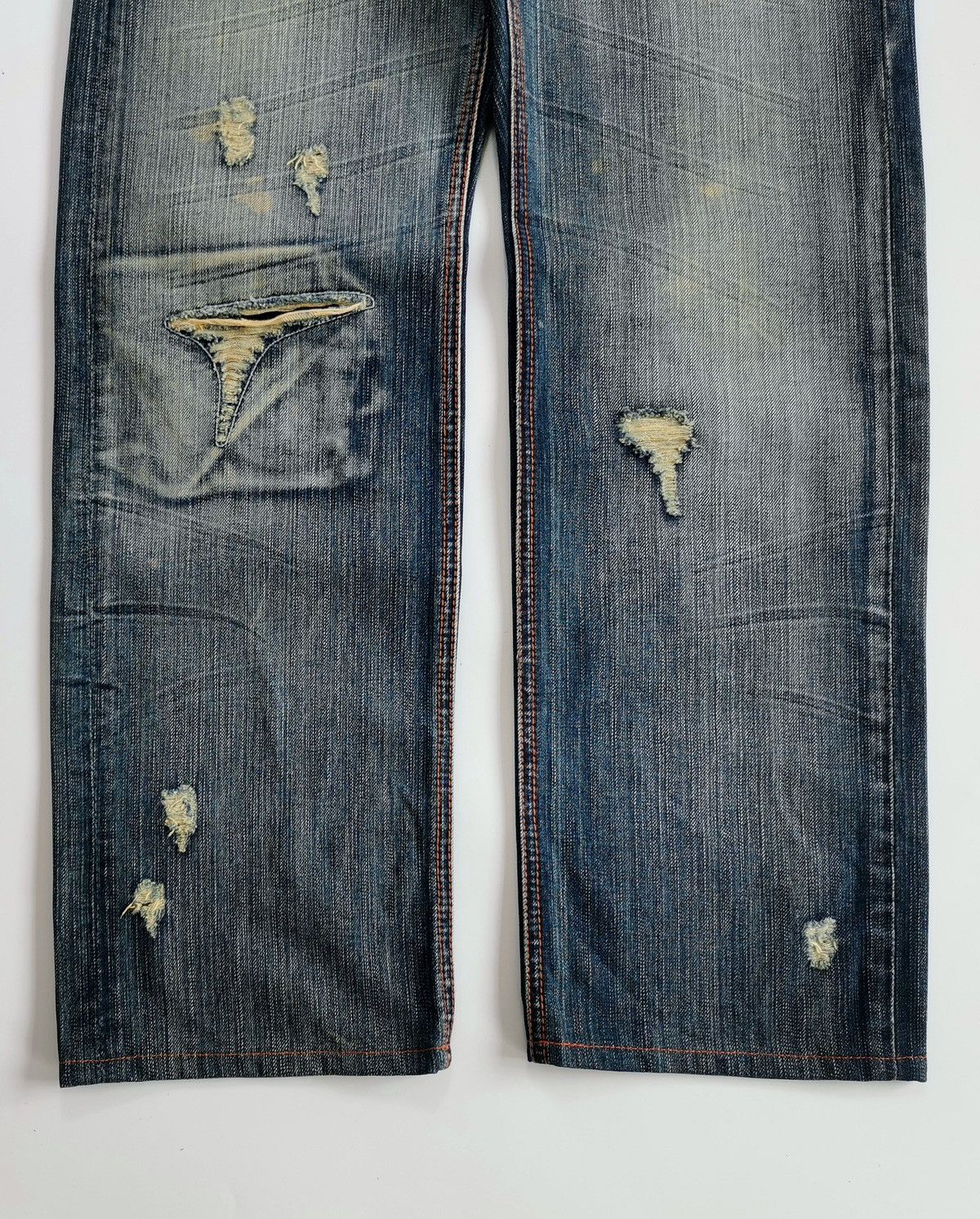 Tornado Mart Boycott Japan Corduroy Mix Repaired Distressed Jeans Size US 31 - 4 Thumbnail