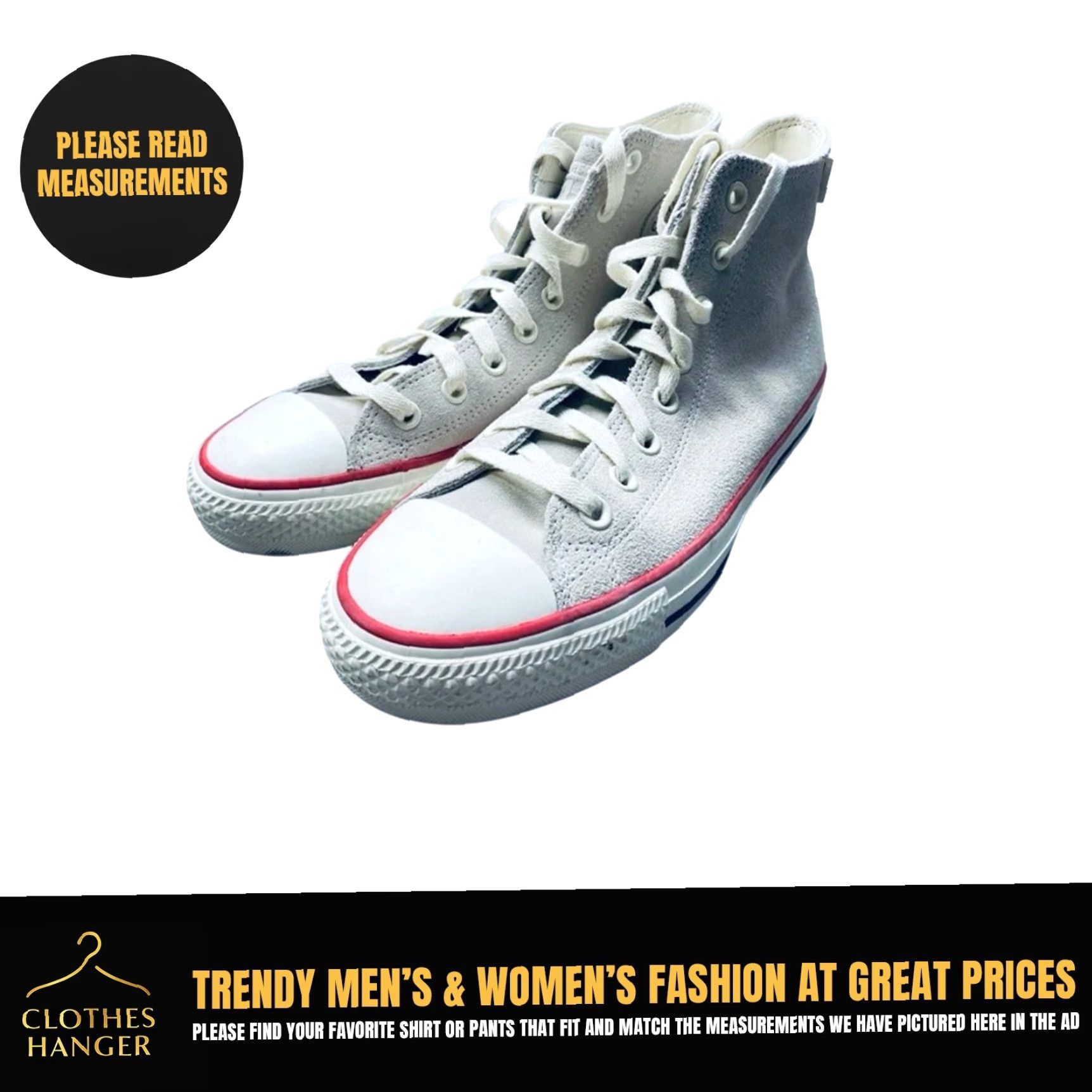 Converse Converse Chuck Taylor All Star Pro Gray Suede High Top Skate Shoes Sz 8M/10W Mens Sneaker Size US M / EU 48-50 / 2 - 2 Thumbnail