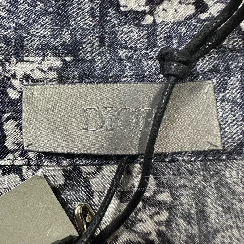 Dior Dior Size 41 Blue silk full logo short-sleeved shirt Size US XS / EU 42 / 0 - 8 Thumbnail