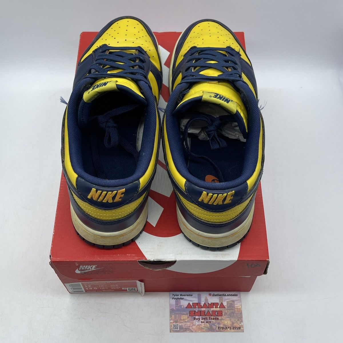 Nike Dunk low Michigan Size US 12 / EU 45 - 6 Thumbnail