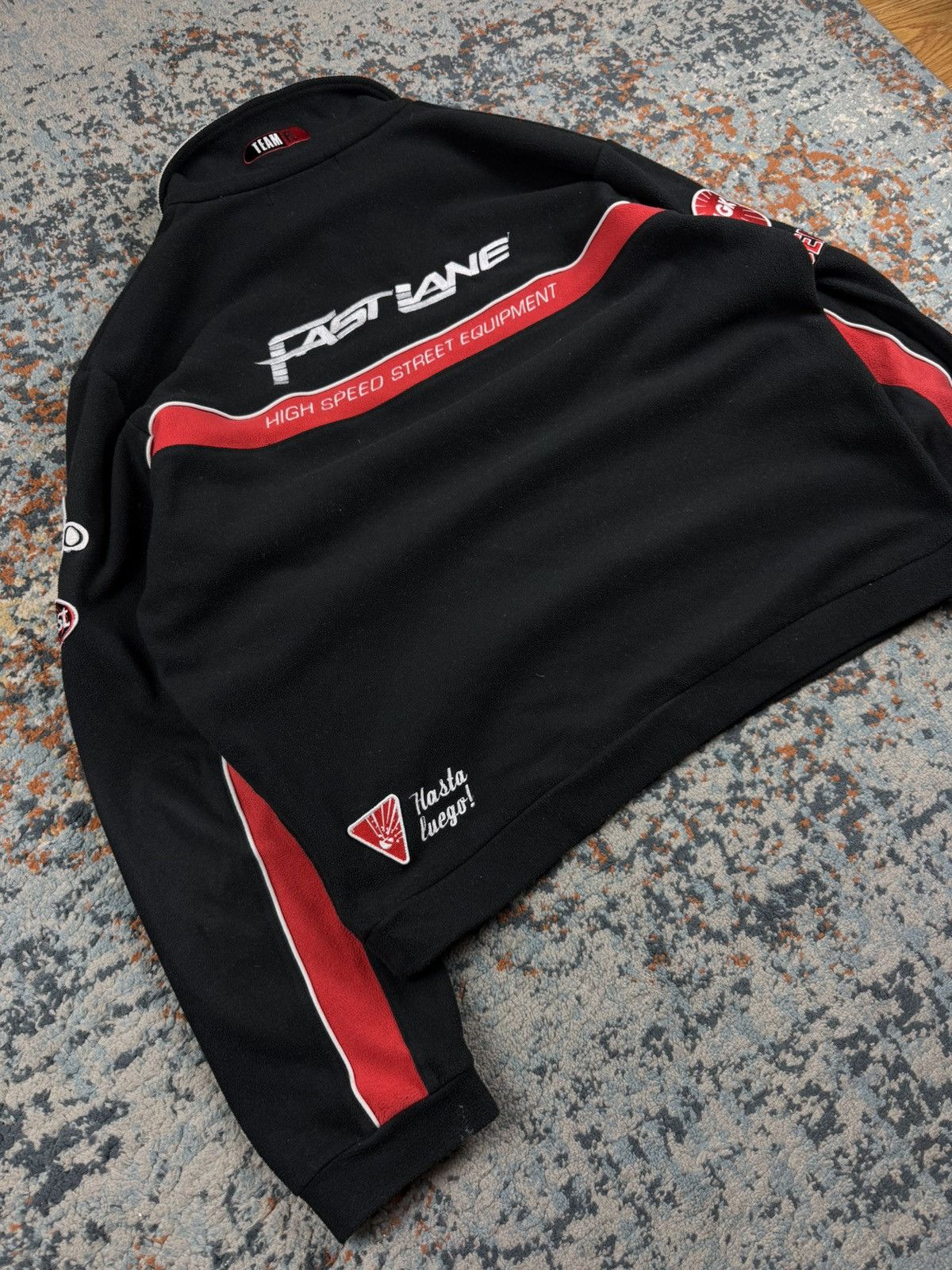 Vintage Vintage 90s Fast Lane racing style fleece sherpa quartezip Size US XL / EU 56 / 4 - 4 Thumbnail