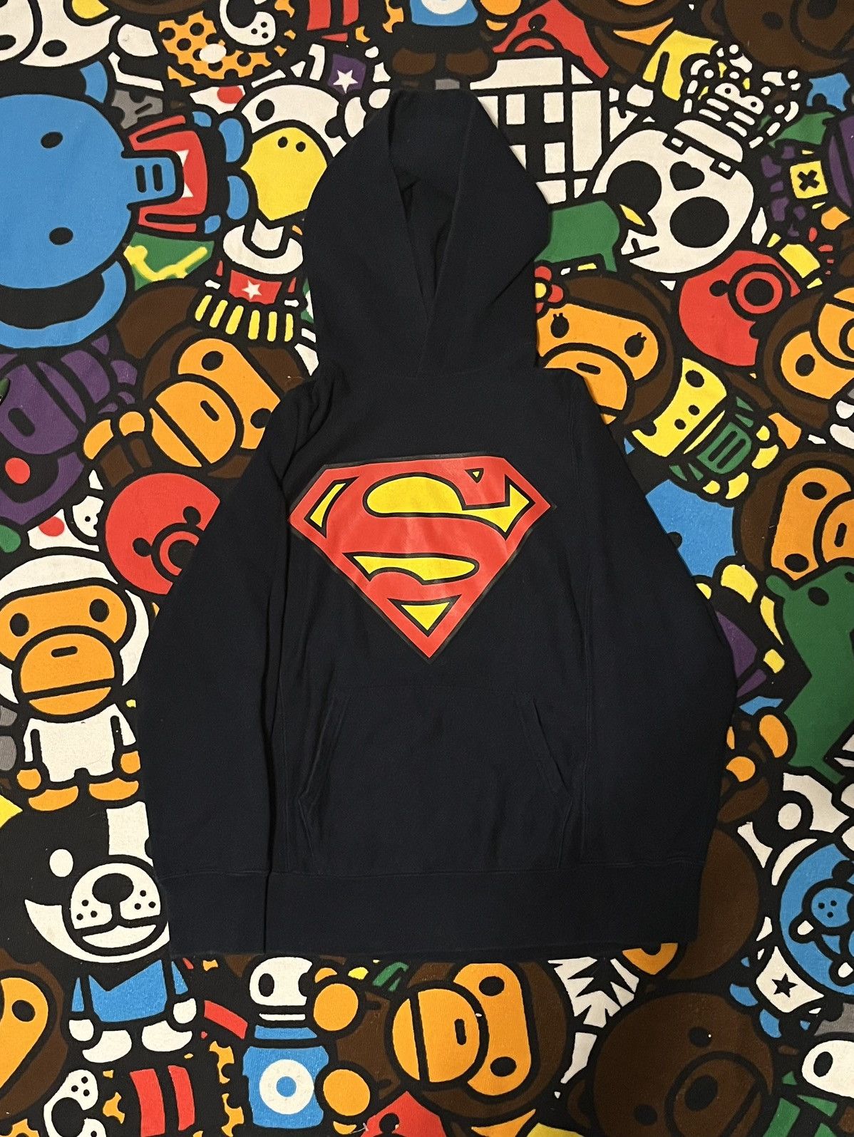 Bape Bape SuperMan Hoodie | Grailed