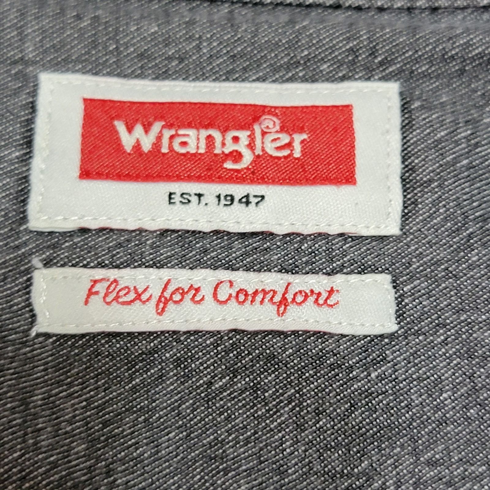 Wrangler Wrangler Black Denim LS Full Button Shirt - Size 2XL Size US XXL / EU 58 / 5 - 4 Thumbnail