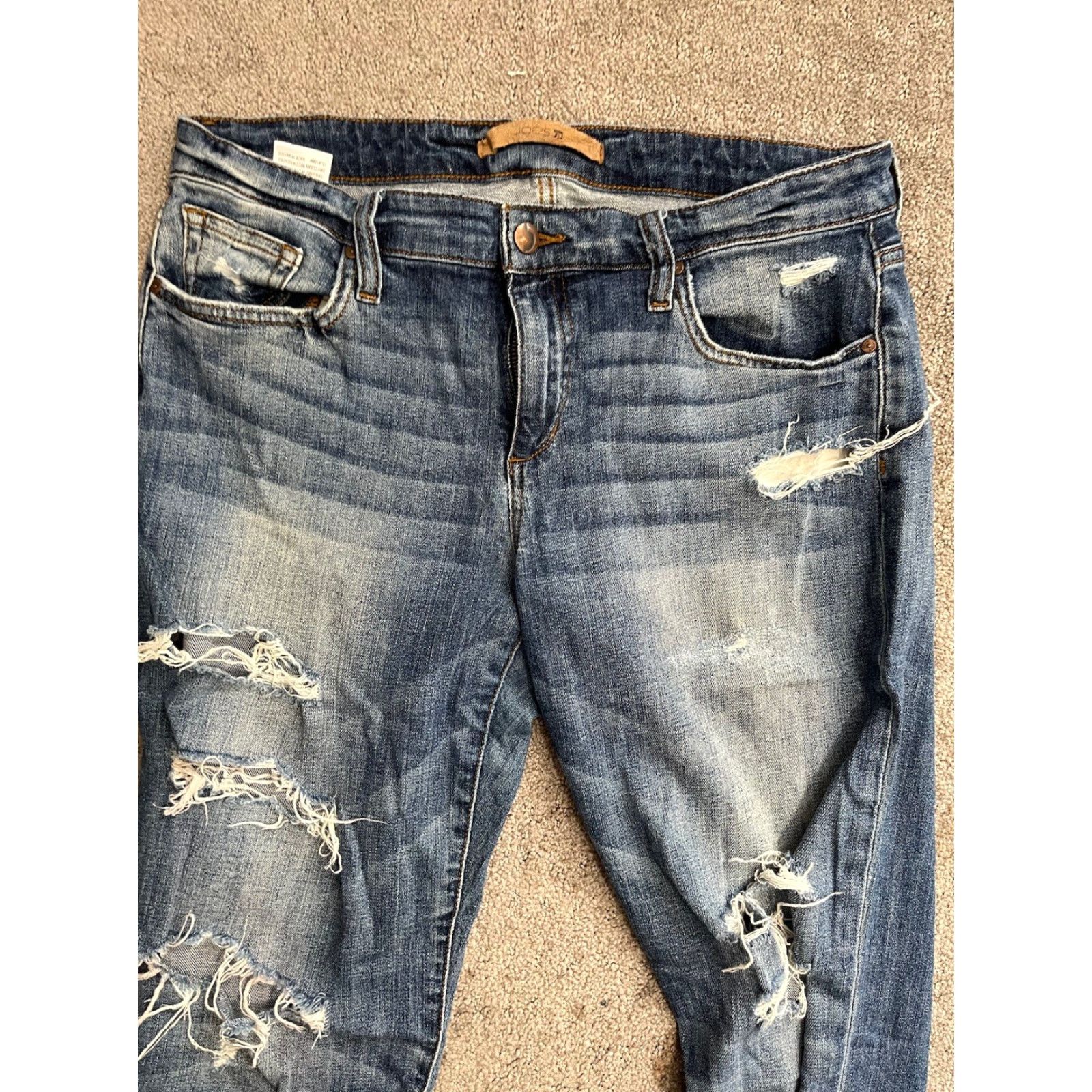 Vintage Women’s Joe's Jeans Size 29 Crop Slim Boyfriend Blue Denim Stretch UEC Size 29" - 4 Thumbnail