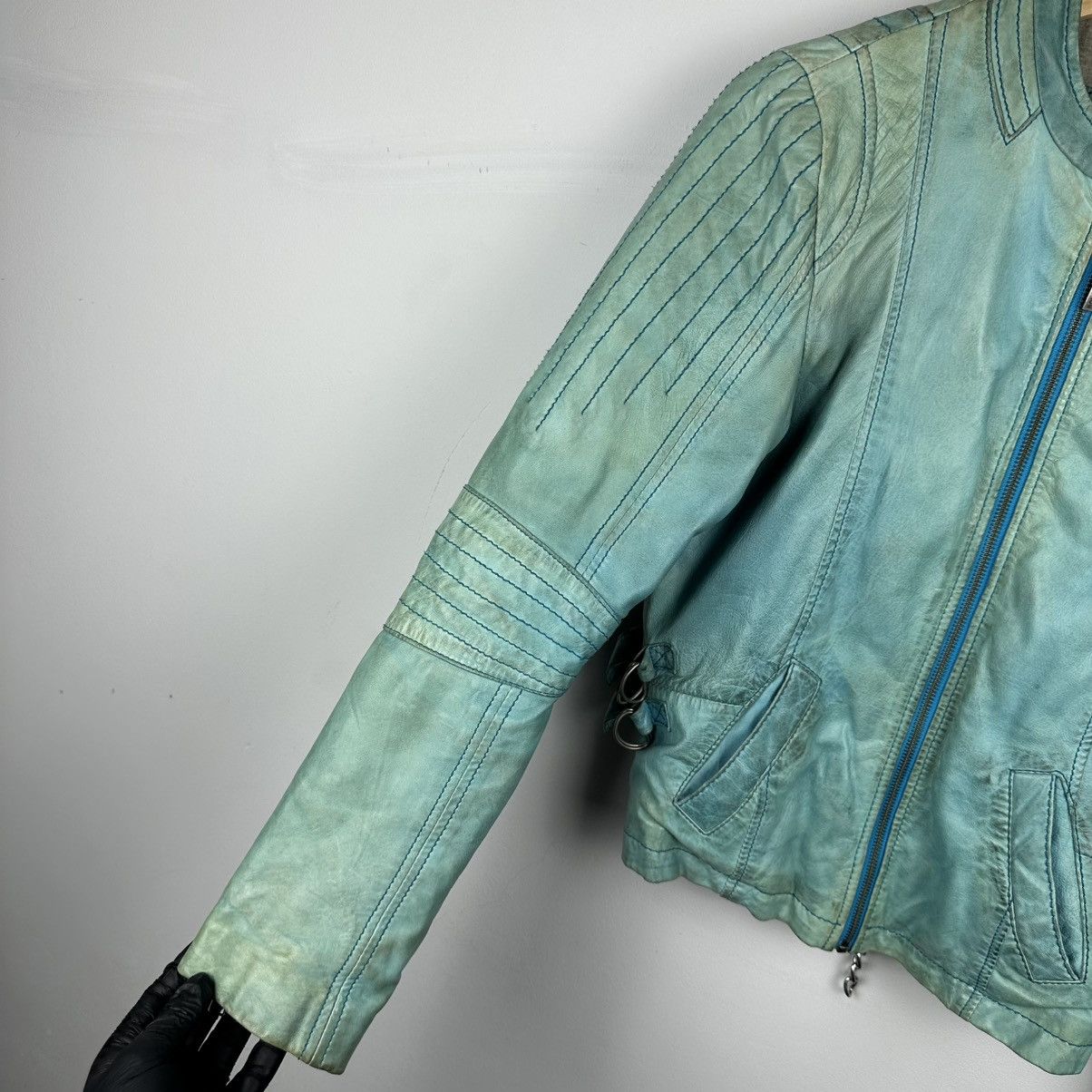 Vintage Vintage Rare Freaky Nation Crazy Faded Leather Jacket Size M / US 6-8 / IT 42-44 - 13 Thumbnail