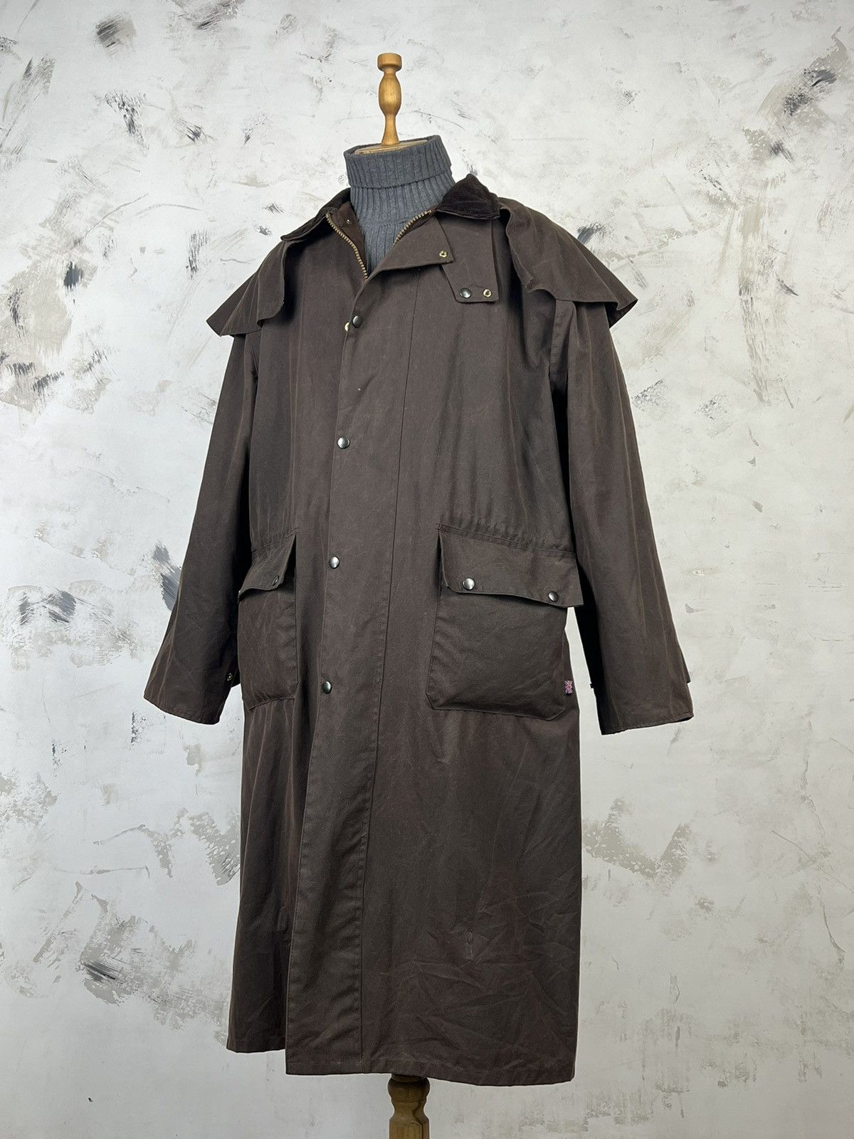 Vintage Ben Nevis Waxed Long Coat Outdoor Bushman Duster Jacket L–XL Size US L / EU 52-54 / 3 - 1 Thumbnail