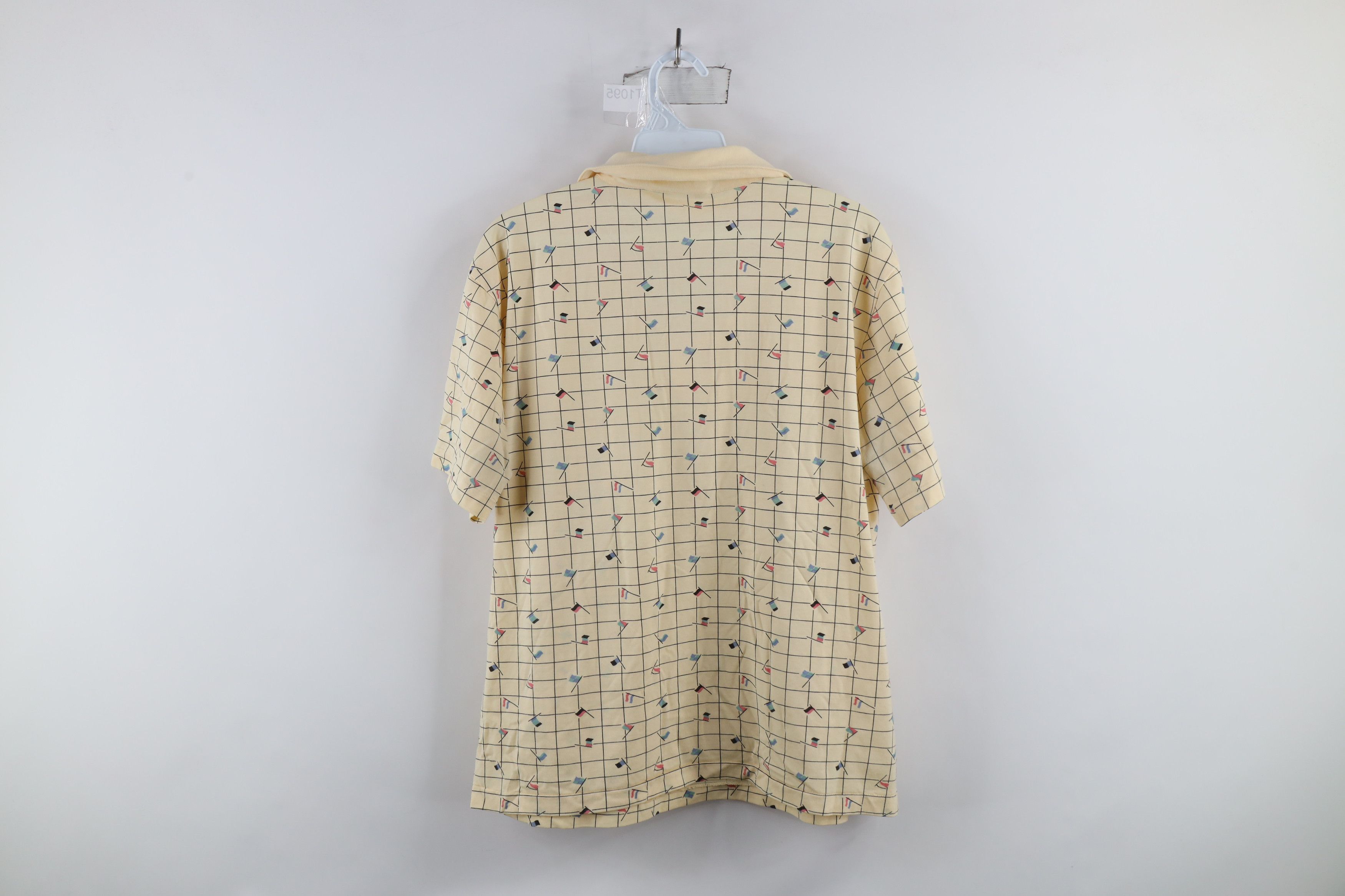 Vintage Vintage 90s Streetwear Over Print Knit Collared Polo Shirt Size L / US 10 / IT 46 - 9 Thumbnail