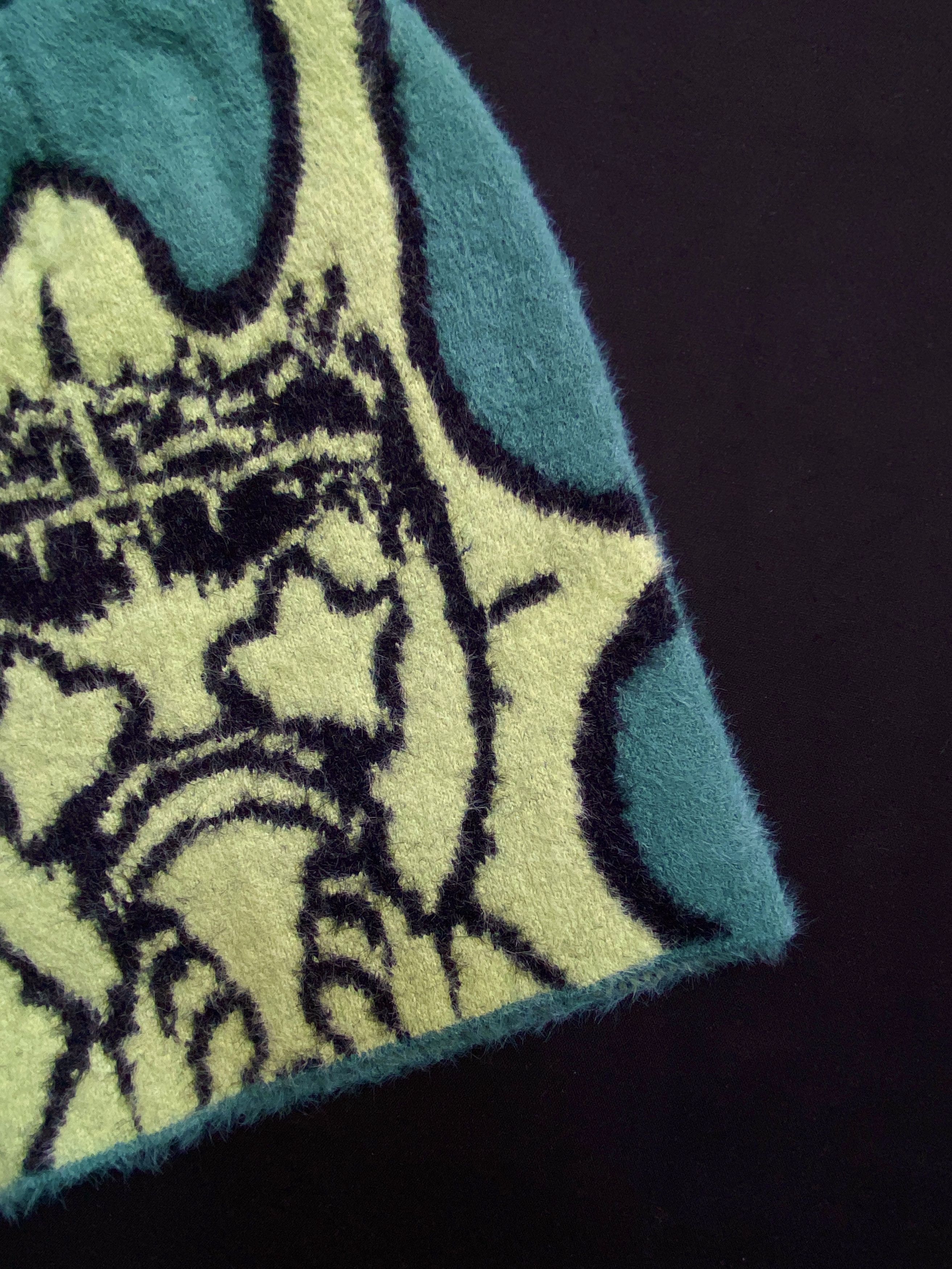 Japanese Brand Rare Chief Keef Glo Gang Flames No Cuff Beanie Hat Green OS Size ONE SIZE - 2 Thumbnail