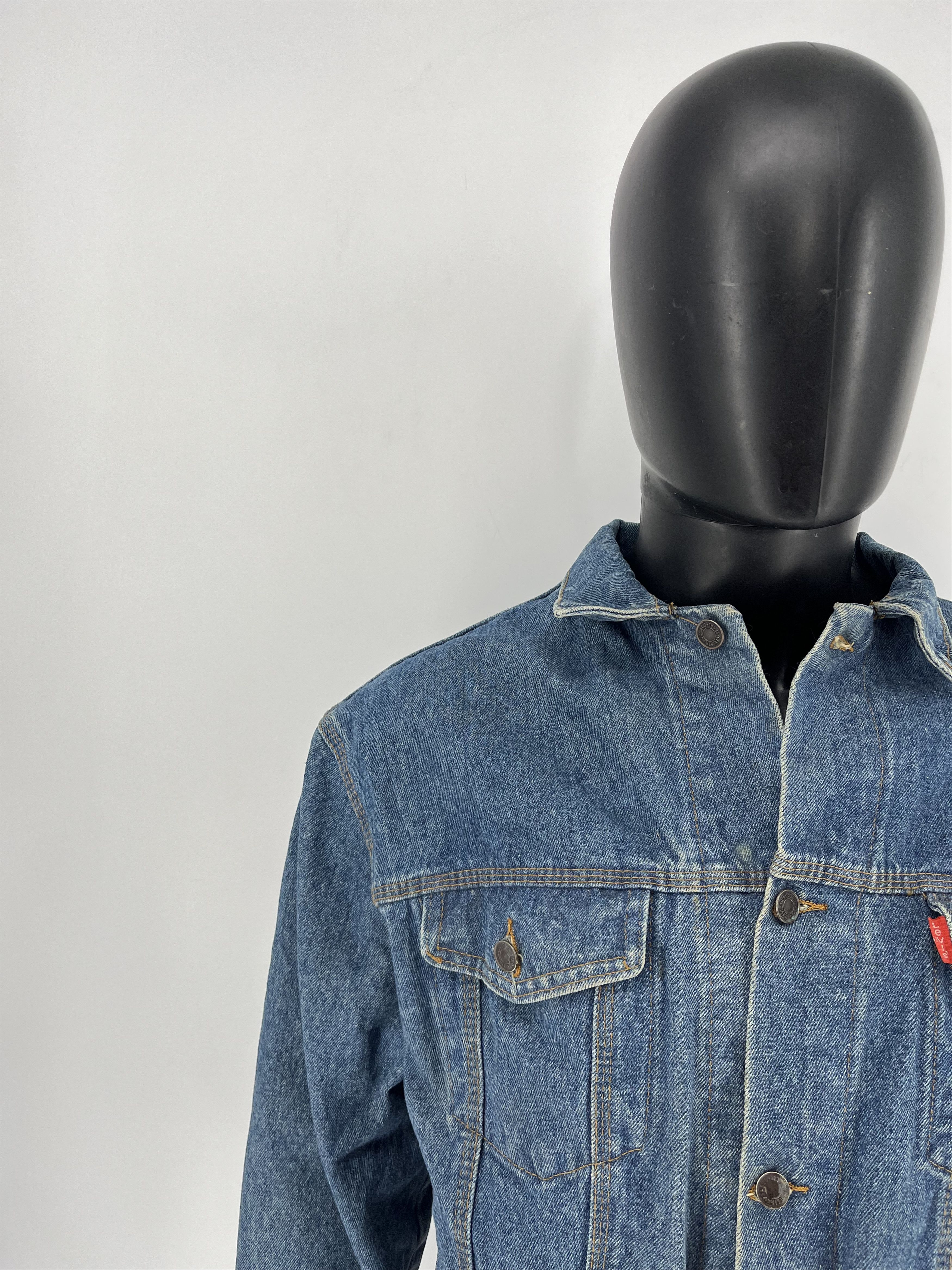 Levi's VINTAGE 40s 50s 60s 70s LEVIS TRUCKER DENIM JACKET Size US L / EU 52-54 / 3 - 6 Thumbnail