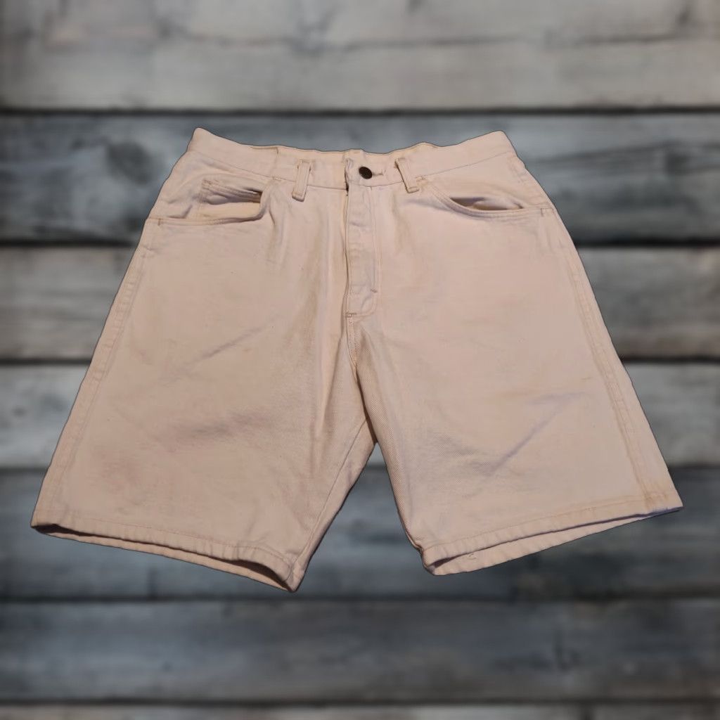 Wrangler VINTAGE Wrangler Bermuda Denim Shorts Mens Size 32 X 8 Ivory Cream White USA Made 90s Casual Retro Size US 32 / EU 48 - 1 Thumbnail