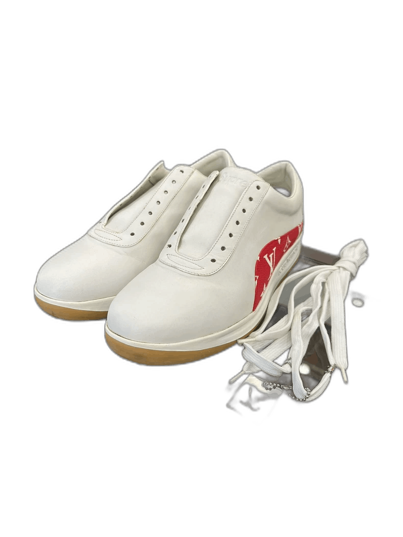 Louis Vuitton x Supreme White Sneakers