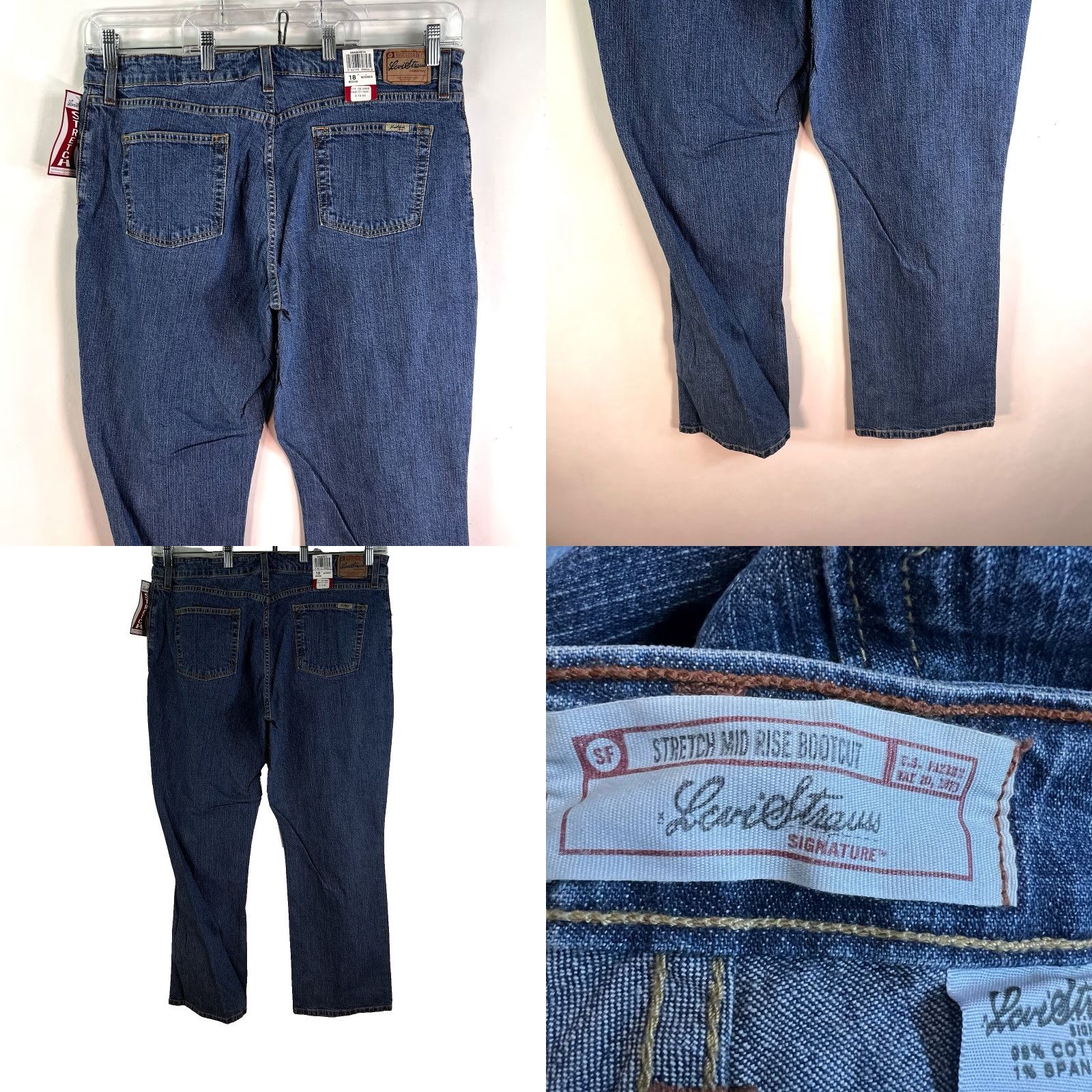Levi's VINTAGE Levi's Signature Modern Boot Cut Jeans Women's 18 Blue Denim 40x32 NWT Size 40" / US 18 - 8 Thumbnail
