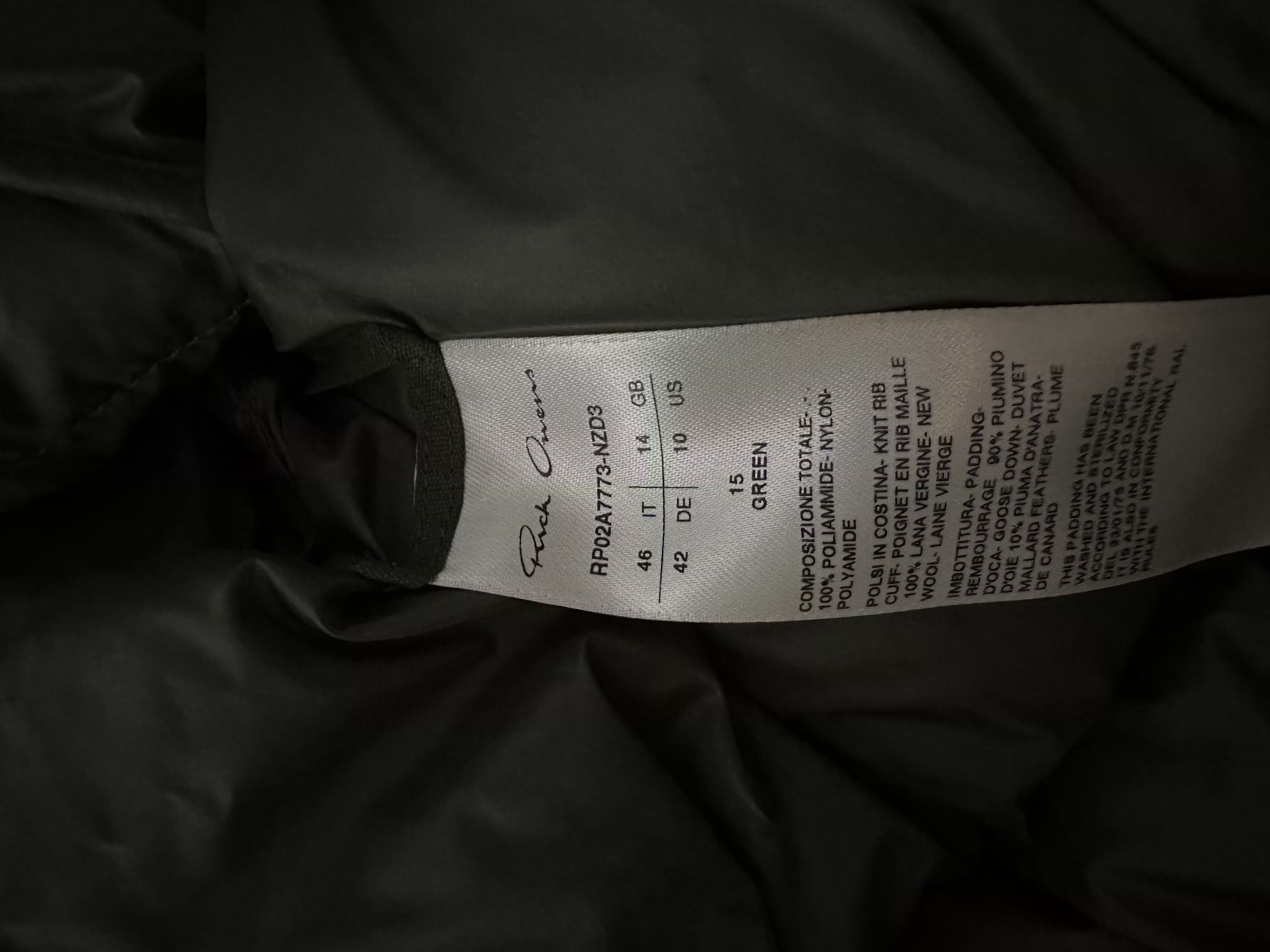 Rick Owens Rick Owens Gethsemane Puffer Jacket F/W 21 Size L / US 10 / IT 46 - 4 Thumbnail