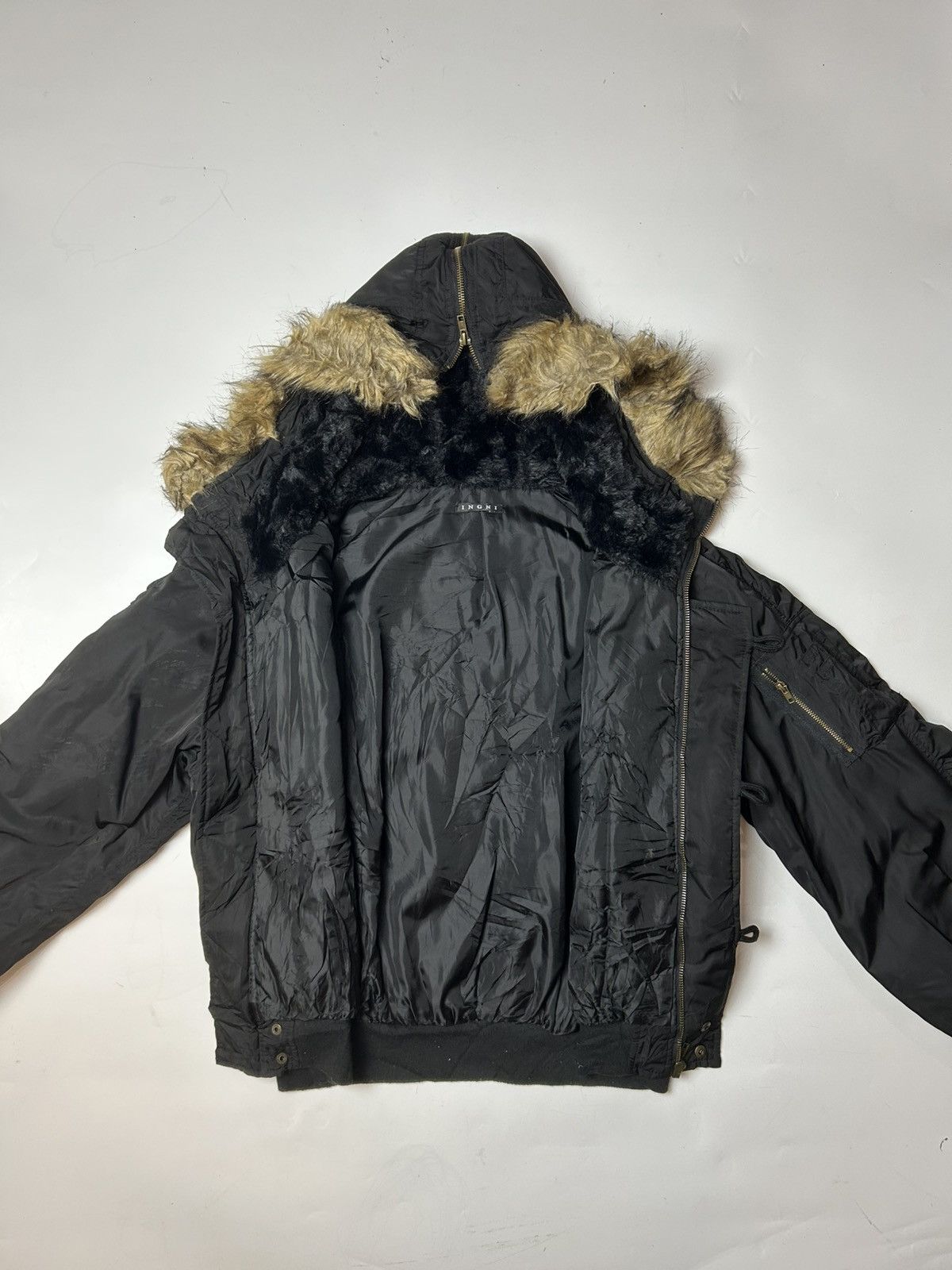 Japanese Brand INGNI FAUX FUR HOODIE BOMBER STYLE JACKET Size M / US 6-8 / IT 42-44 - 3 Thumbnail