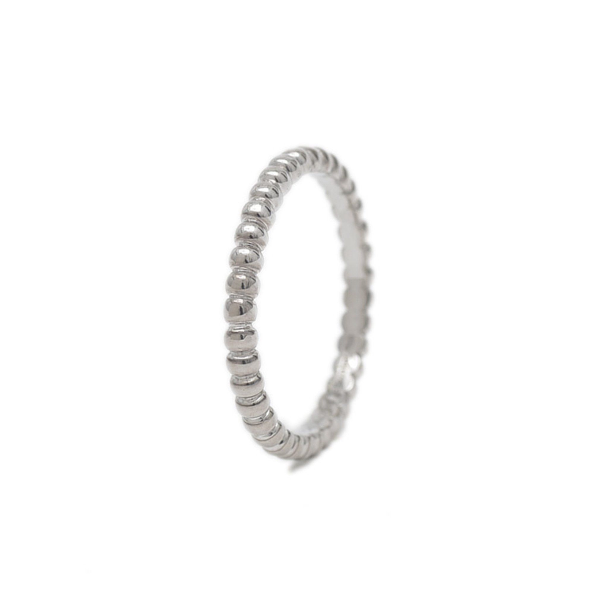 Van Cleef Arpels Perlée Ring, Small, 18K White Gold, #50, VCARPJME00