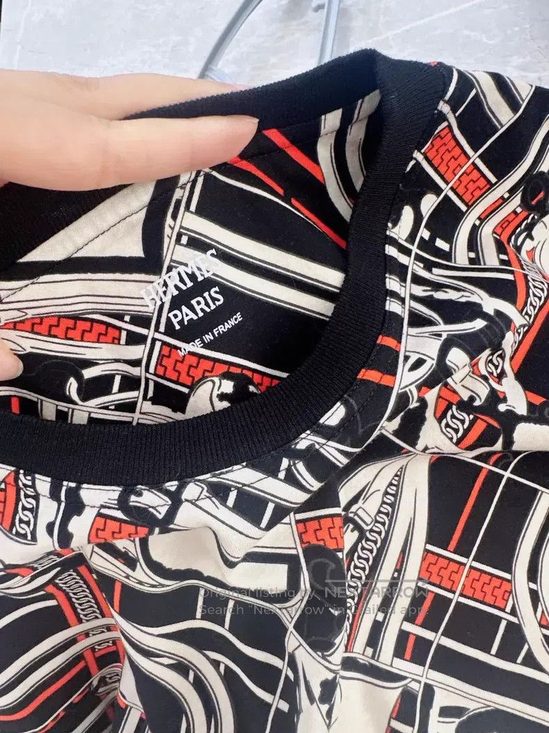Hermes Hermes Printed round neck long-sleeved T-shirt Size XXS / US 00 / IT 34 - 3 Thumbnail
