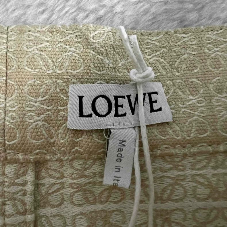 Loewe LOEWE Off-white jacquard mini A-half length dress Size 24" / US 00 / IT 34 - 3 Thumbnail