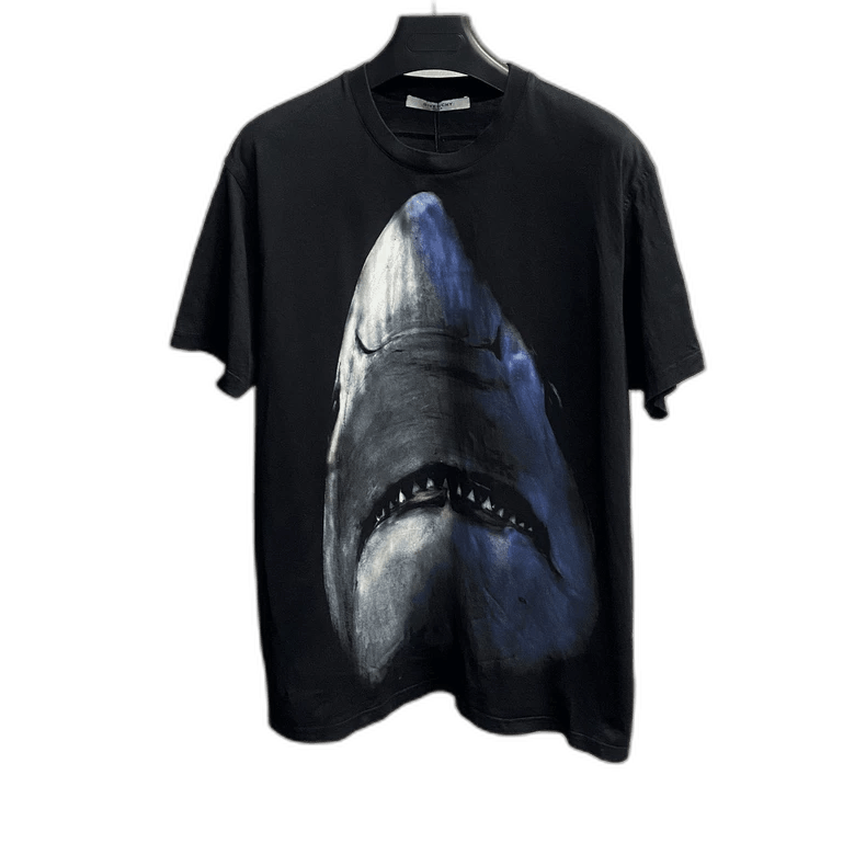 Balenciaga Black Shark Graphic Short Sleeve TShirt-2505 Size US S / EU 44-46 / 1 - 1 Thumbnail