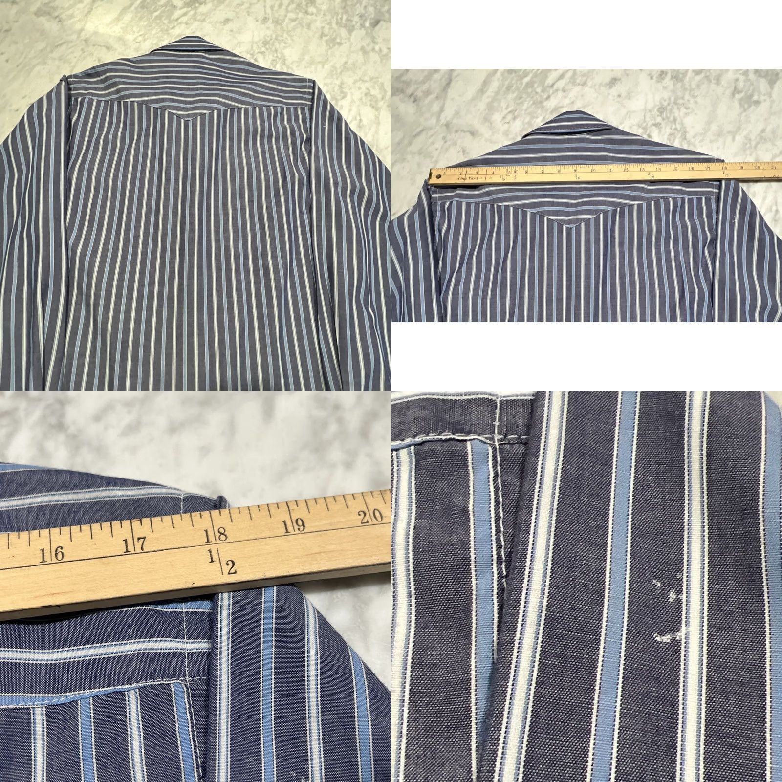 Wrangler VINTAGE Wrangler Western Pearl Snap Shirt Men M Stripes Long Sleeves Made USA Size US M / EU 48-50 / 2 - 8 Thumbnail