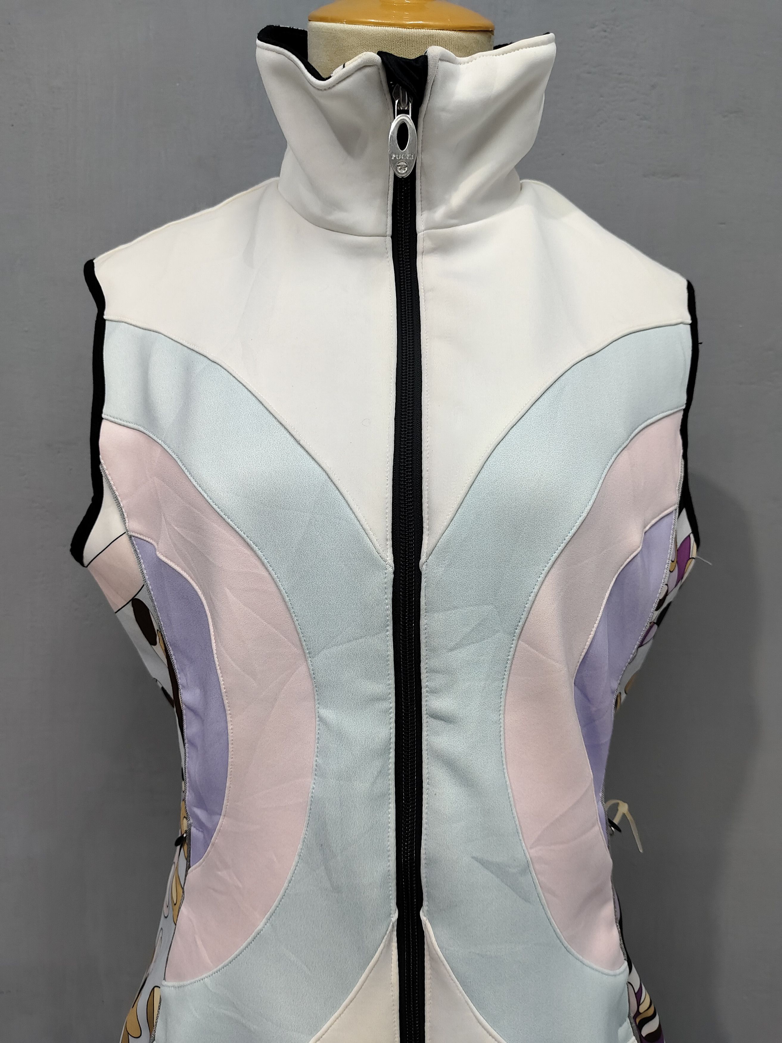 Emilio Pucci 00s Emilio Pucci x Rossignol Gardena Pastel Geometric Vest Size L / US 10 / IT 46 - 9 Thumbnail