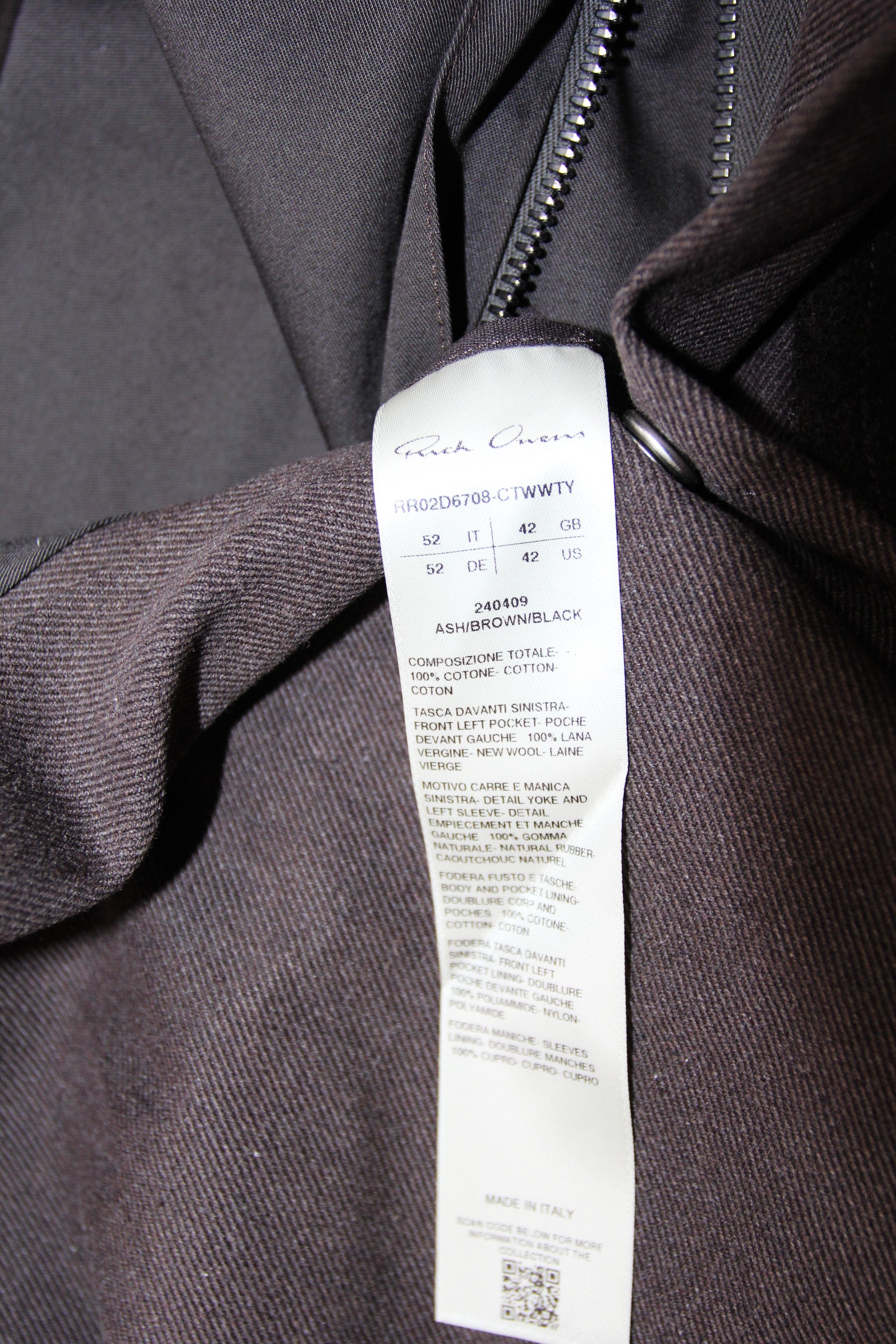 Rick Owens BNWT AW24 RICK OWENS "PORTERVILLE" TOUR SNAP FRONT JACKET 52 Size US L / EU 52-54 / 3 - 10 Thumbnail